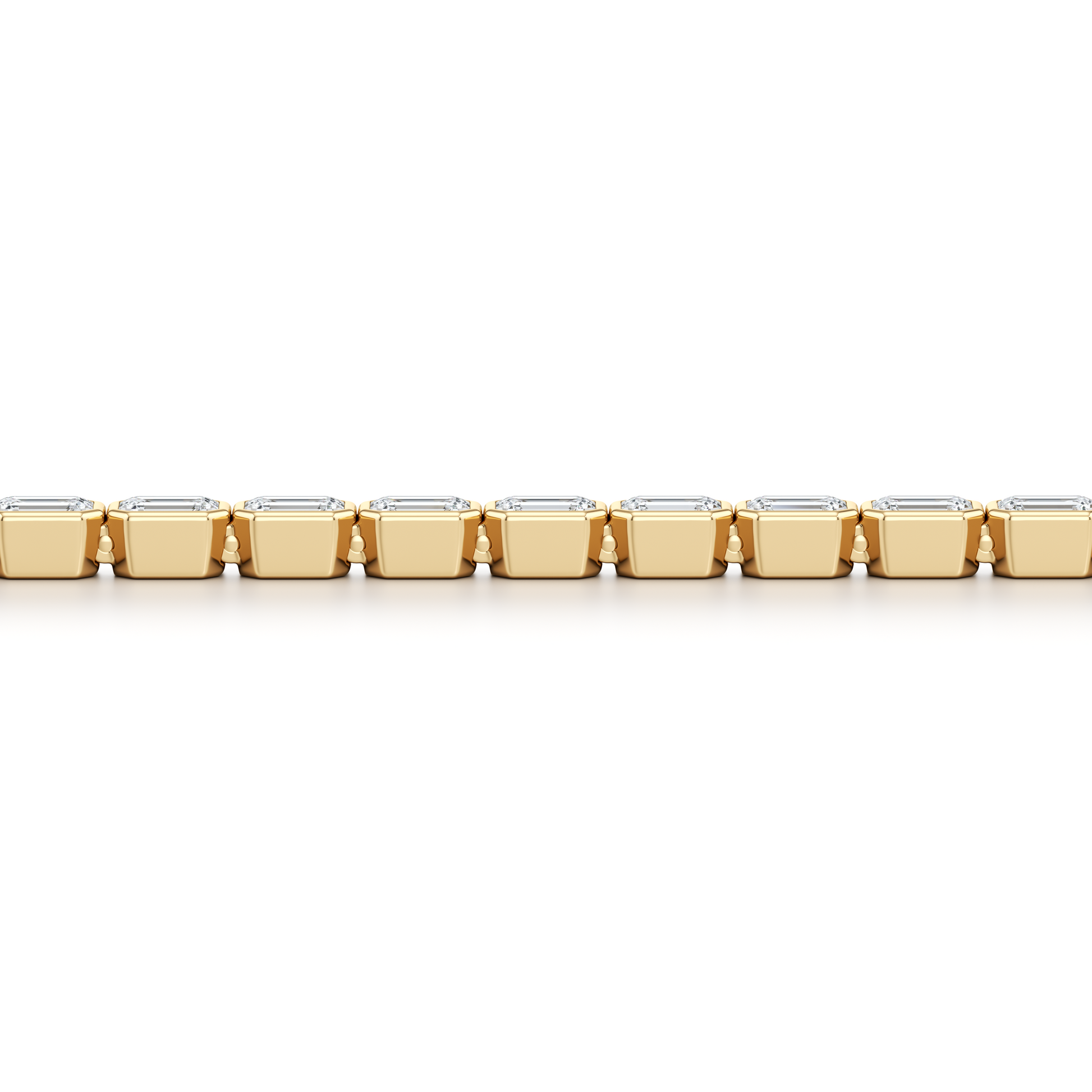 Bezel Set Emerald Lab Diamond Tennis Bracelet - view 7