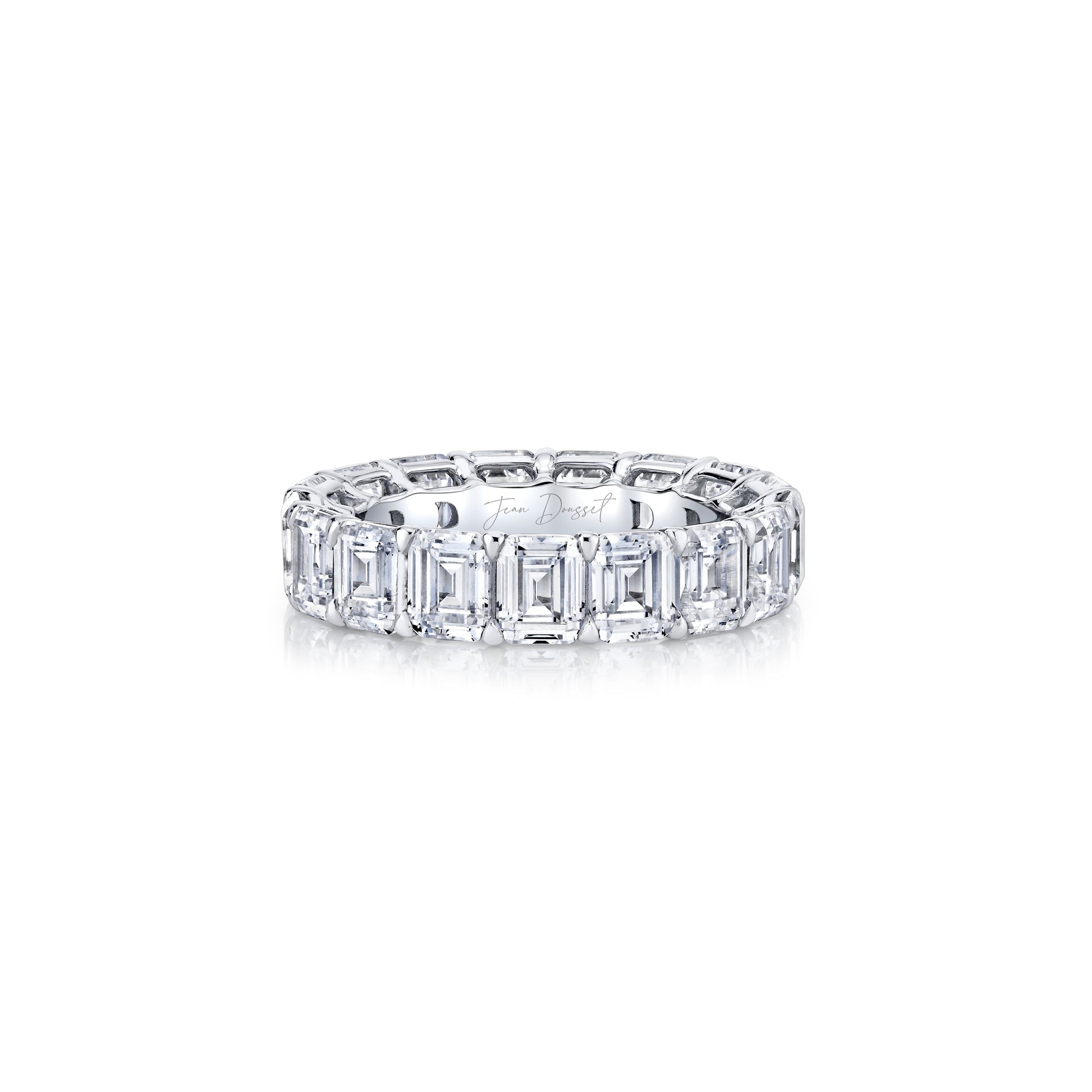 Olivia Large Emerald Lab Diamond Eternity Band - view 7