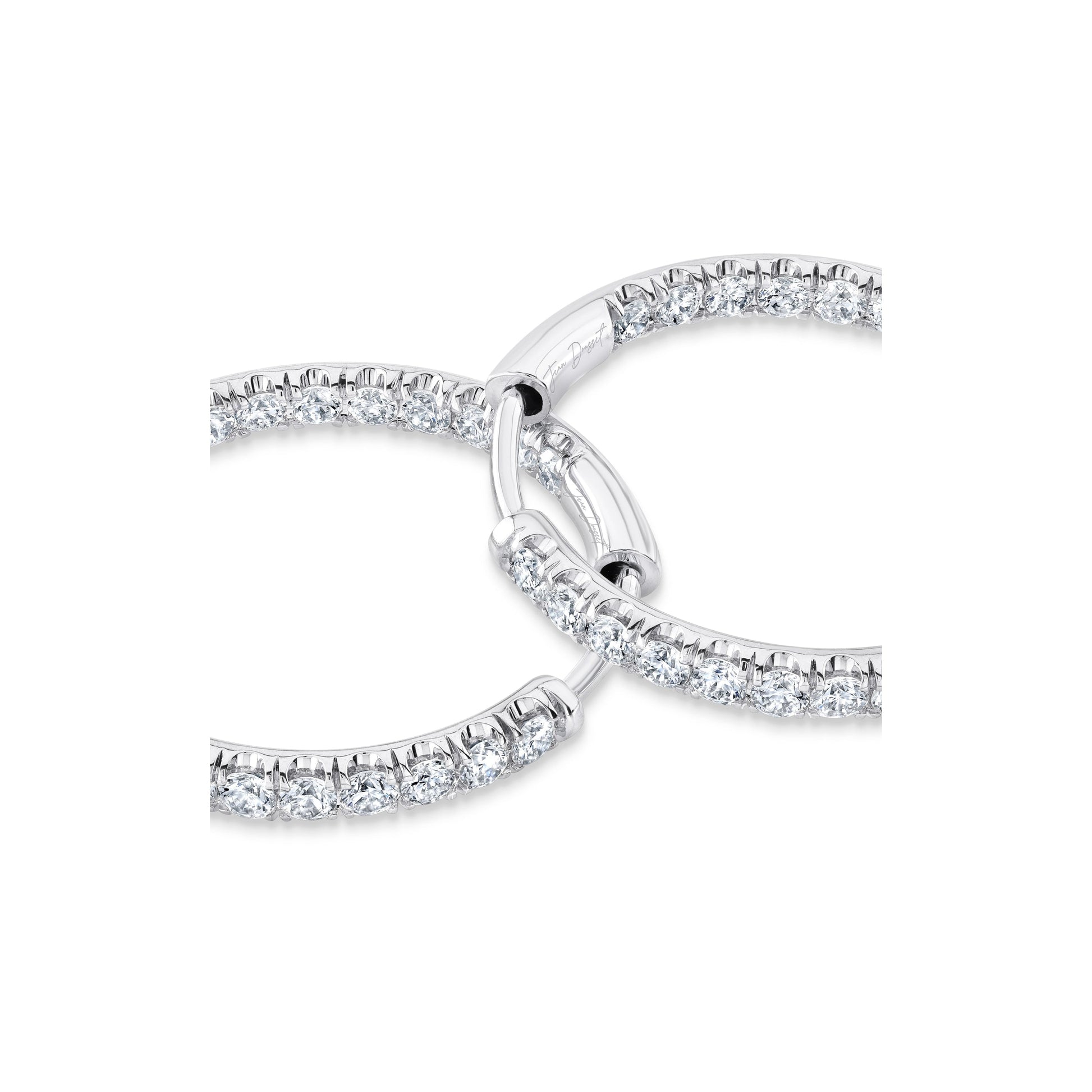 Audrey Inside Out Lab Diamond Pave Hoops - view 7