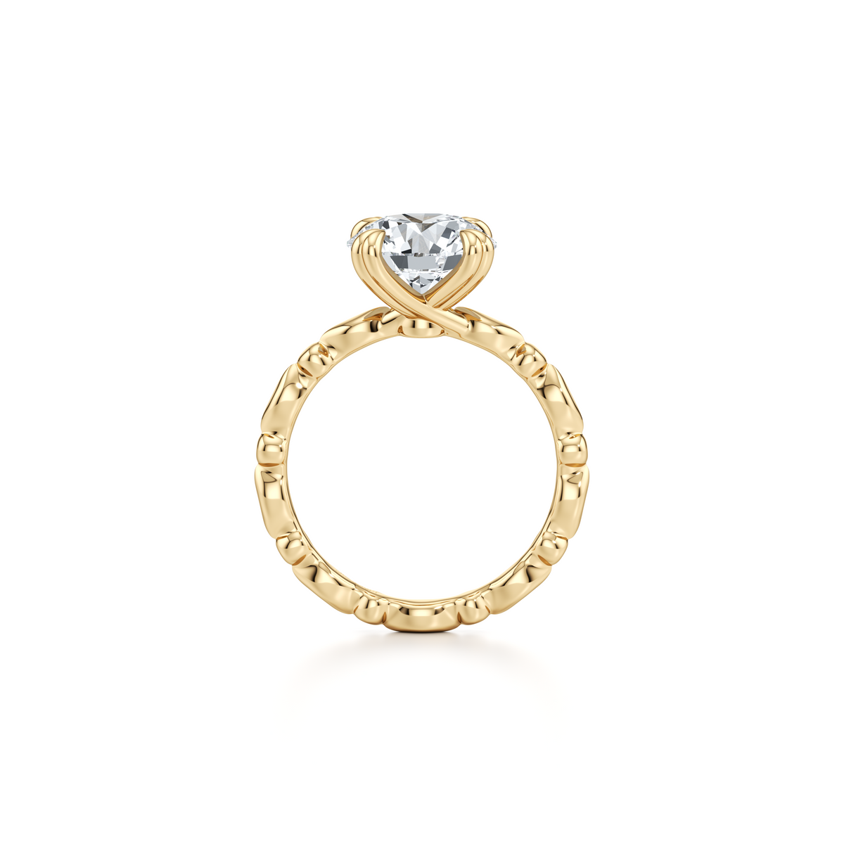 Vivienne Emerald Solitaire Lab Diamond Engagement Ring - view 9