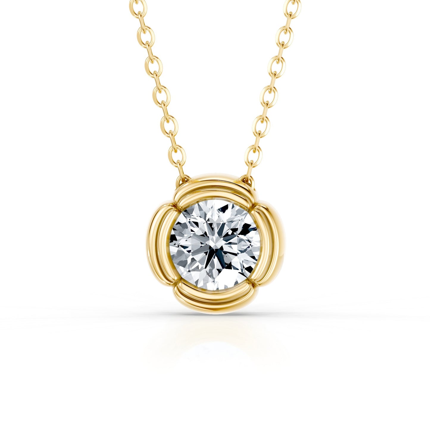 Doree Lab Diamond Pave Round Pendant - view 7