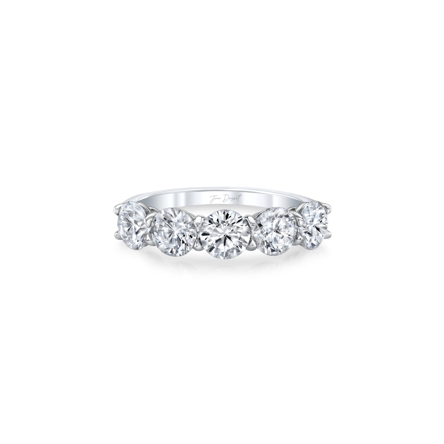 Olivia 5-Stone Round Brilliant Lab Diamond Band - view 7