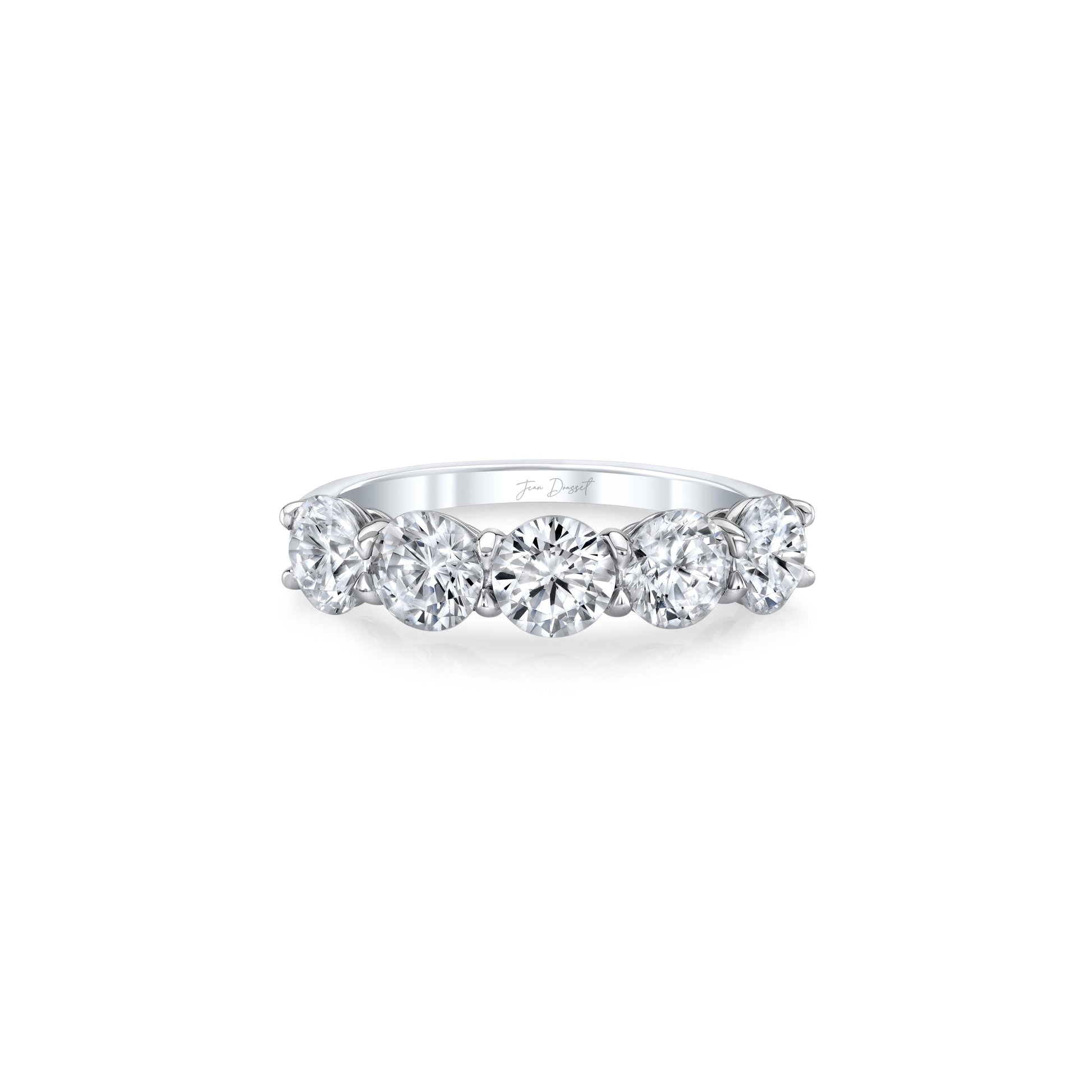 Olivia 5-Stone Round Brilliant Lab Diamond Band - view 7