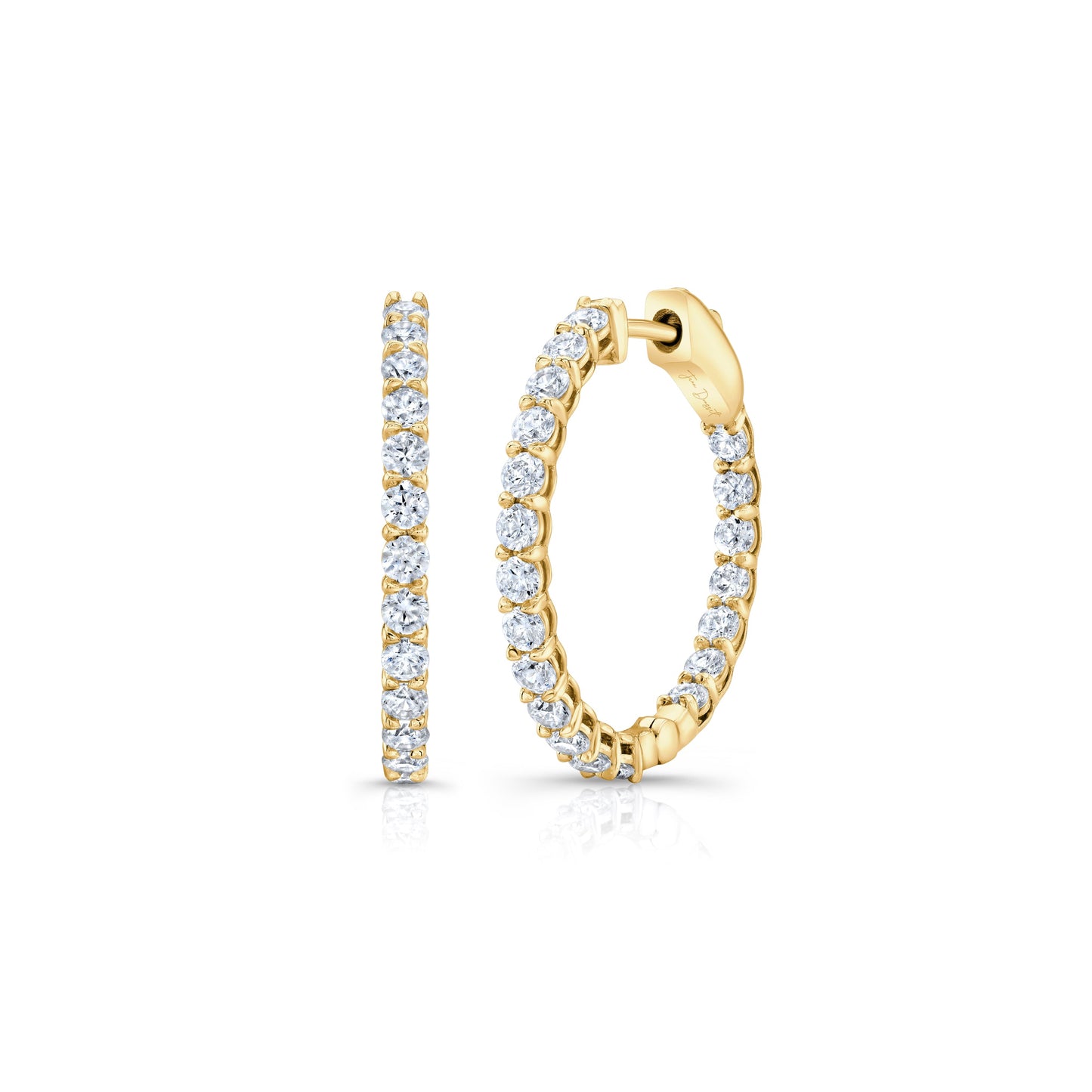 Olivia Lab Diamond Petite Inside Out Hoops - view 7