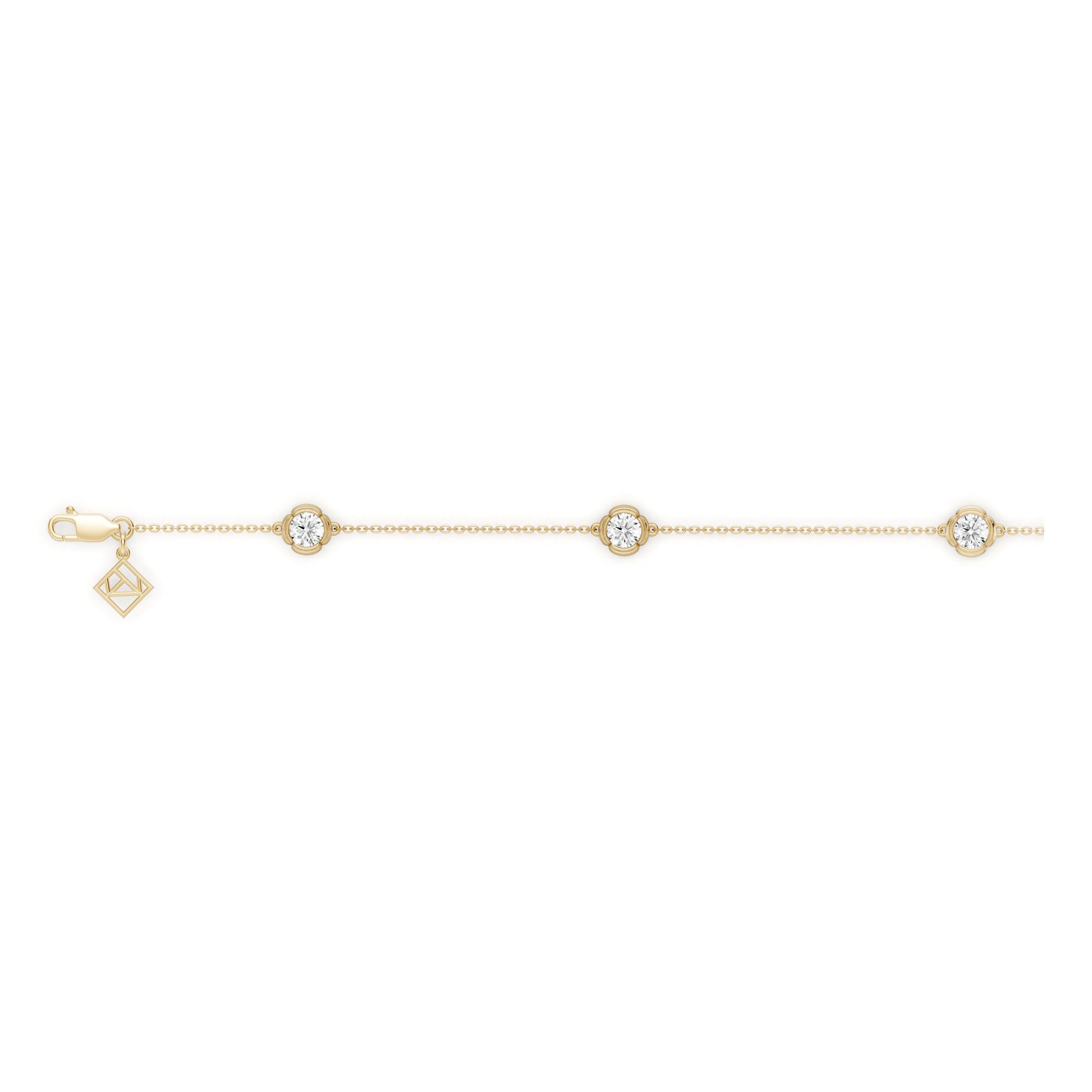 Doree By The Yard  Round Brilliant Lab Diamond Bracelet - view 7