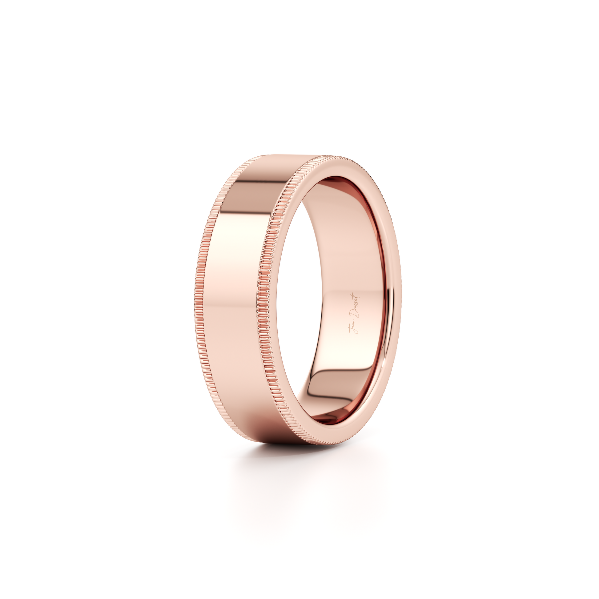 Modern Flat Men's Band With Milgrain - view 7