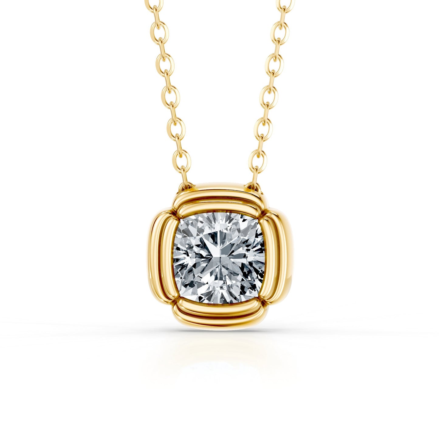 Doree Lab Diamond Pave Cushion Pendant - view 7