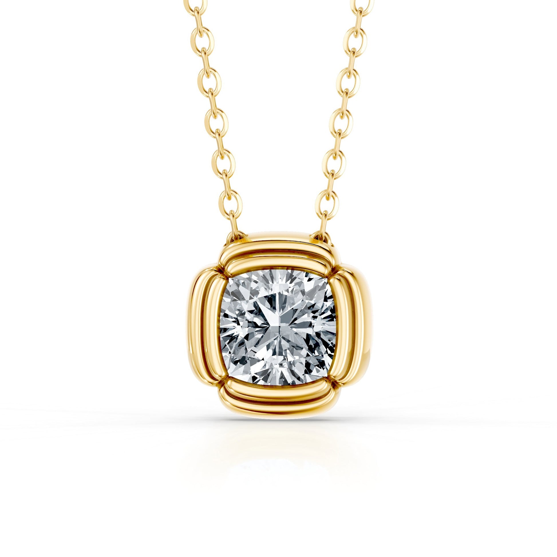 Doree Lab Diamond Pave Cushion Pendant - view 7