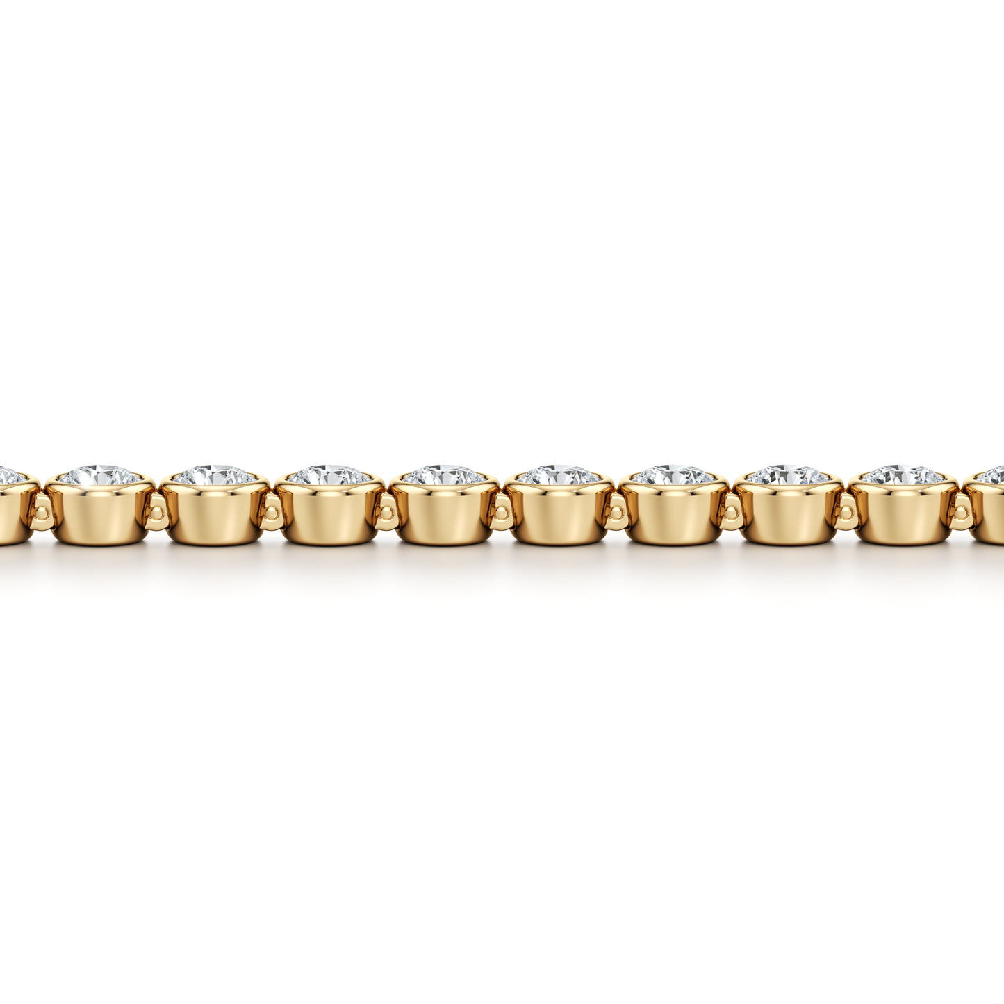 Bezel Set Round Brilliant Lab Diamond Tennis Bracelet - view 7