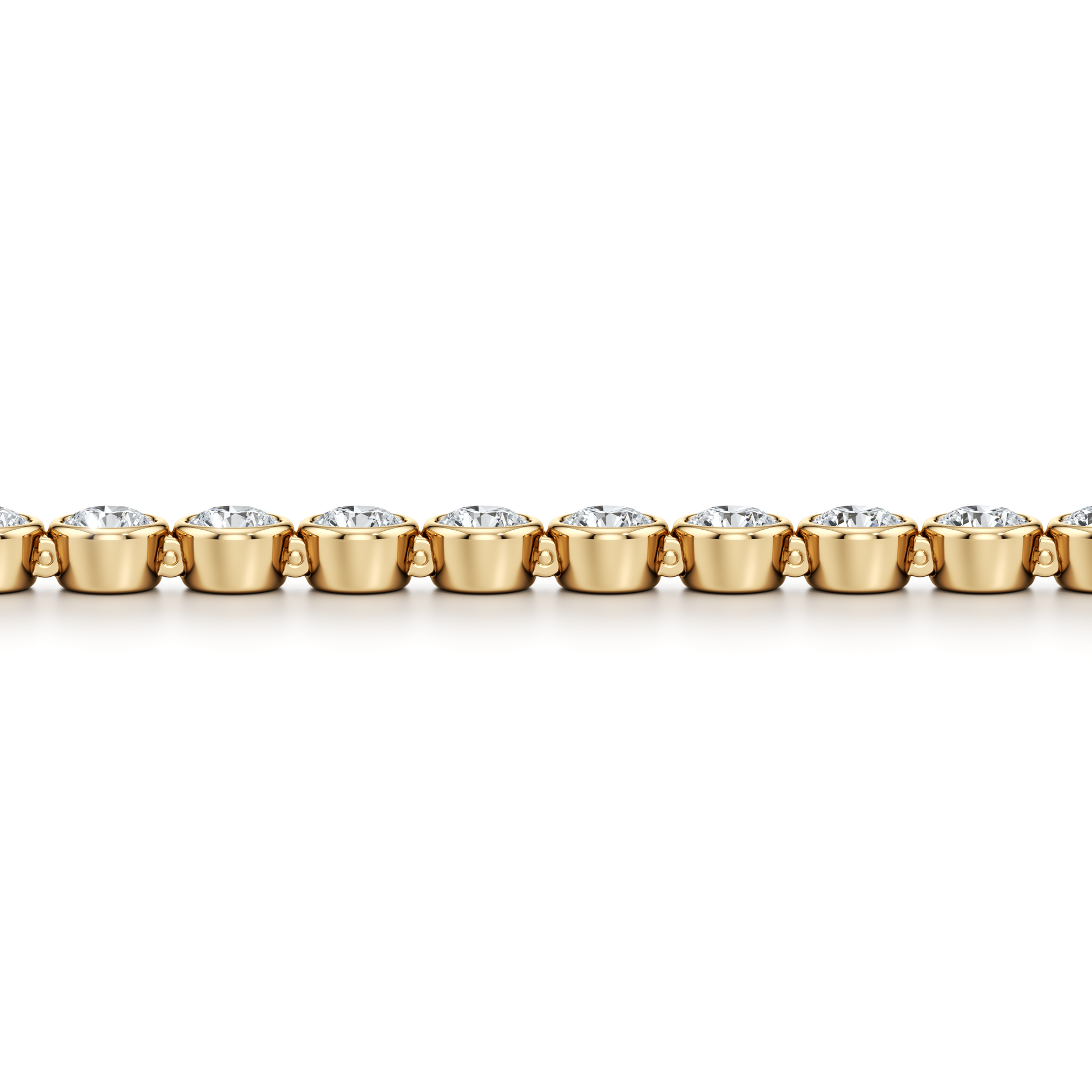 Bezel Set Round Brilliant Lab Diamond Tennis Bracelet - view 7