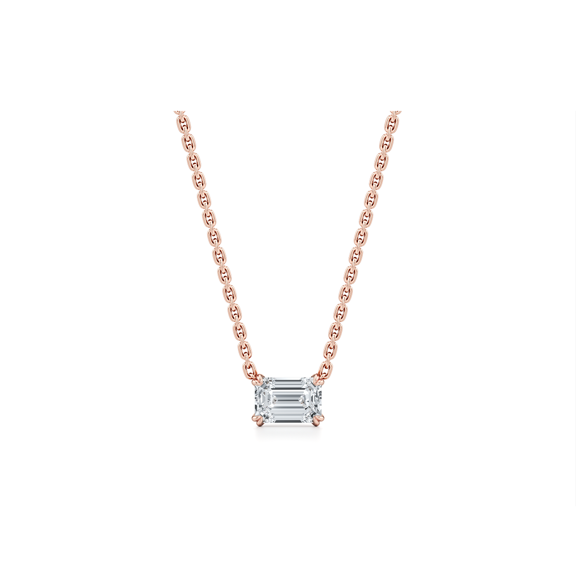 Elle Lab Diamond Emerald Pendant - view 7