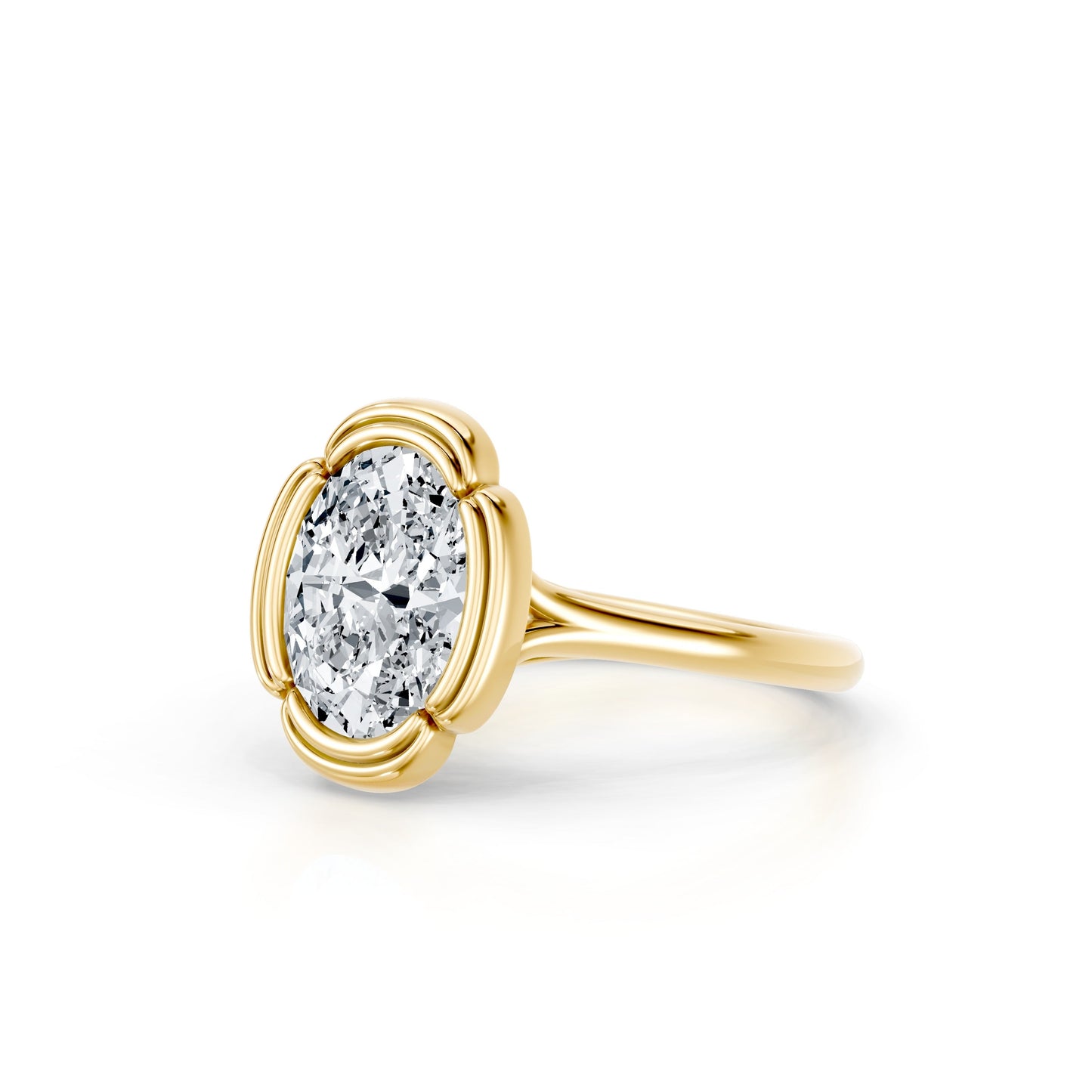 Doree Cushion Solitaire Lab Diamond Engagement Ring - view 11