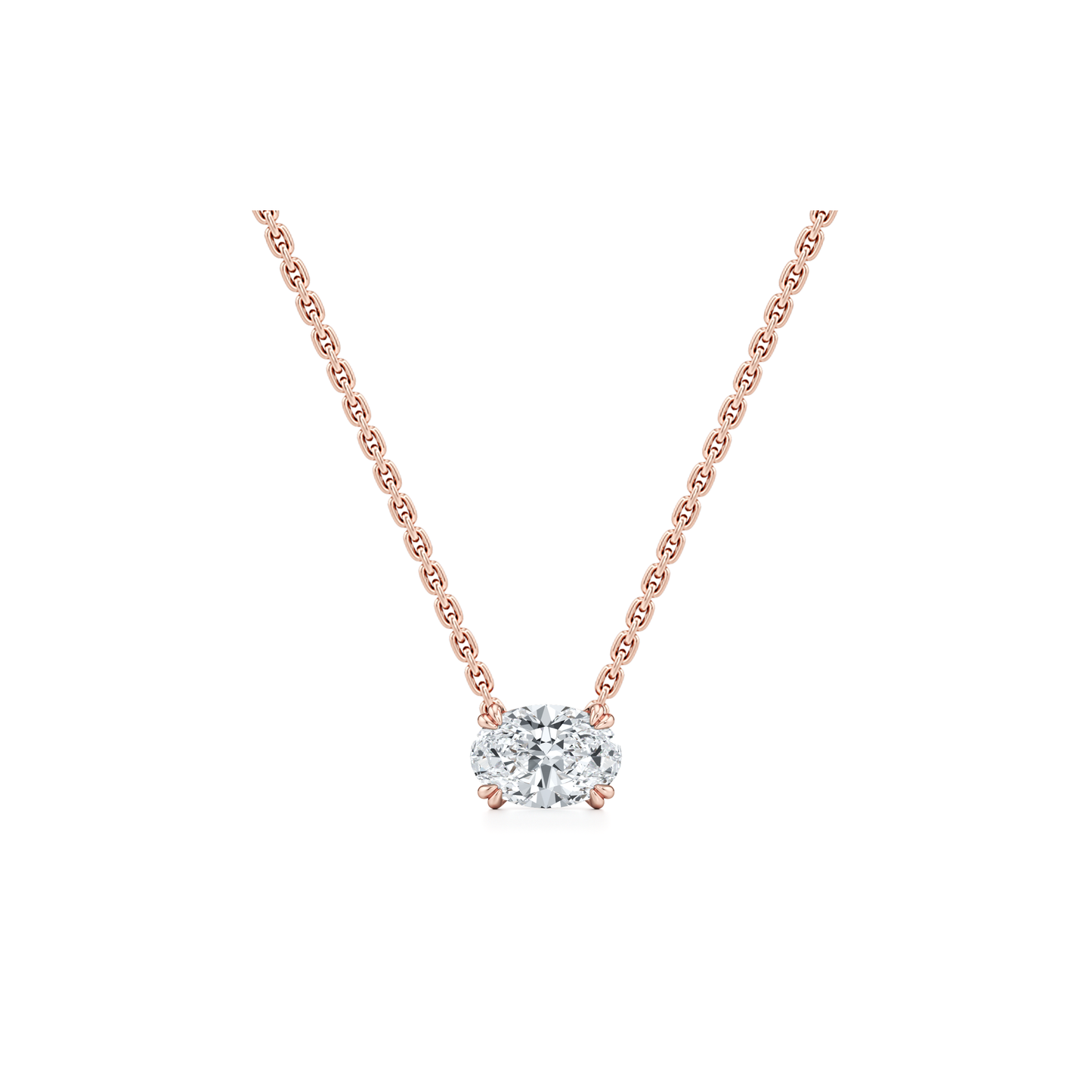 Elle Lab Diamond Oval Pendant - view 7