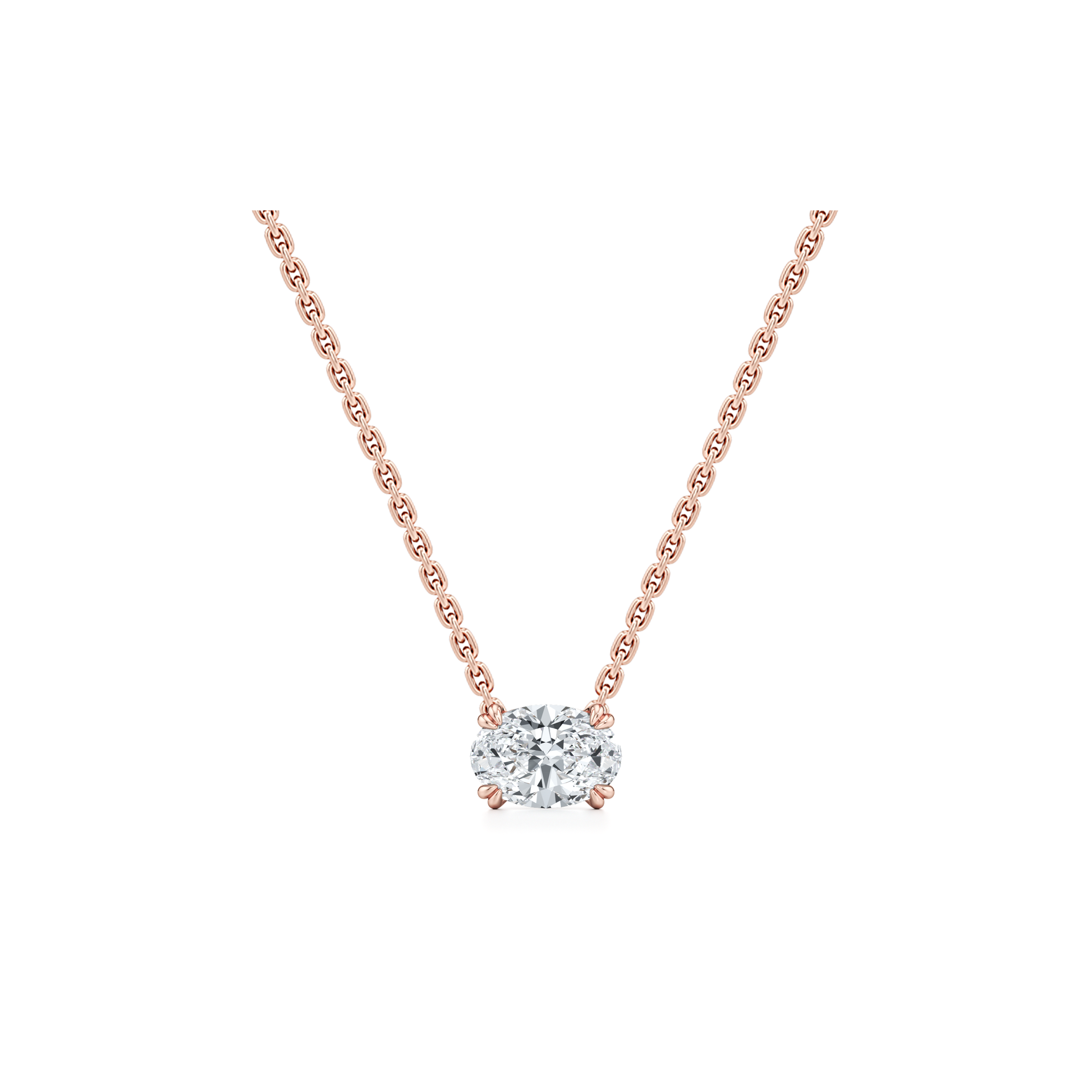 Elle Lab Diamond Oval Pendant - view 7