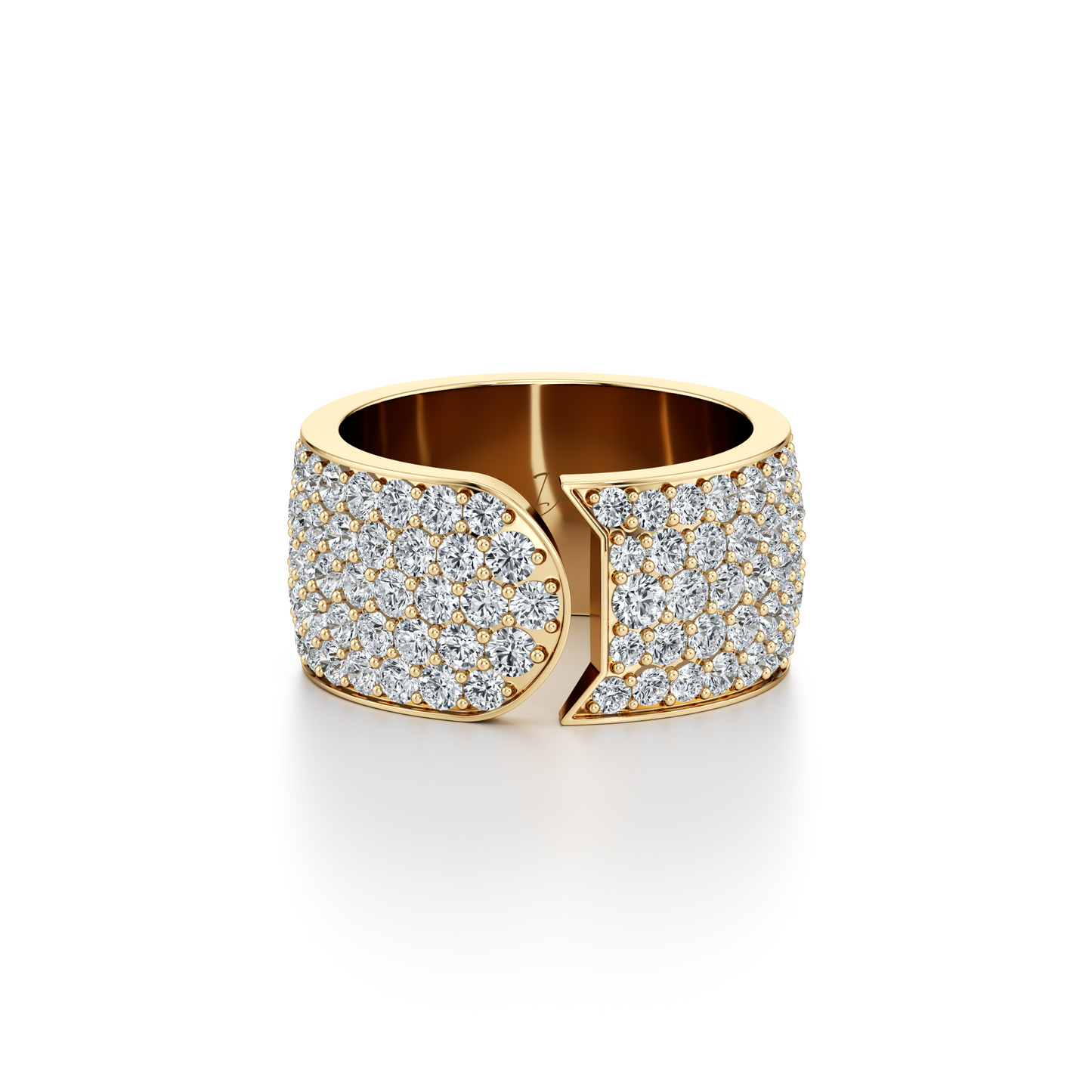 Saviera Quarter Round Pave Wrap Ring - view 7
