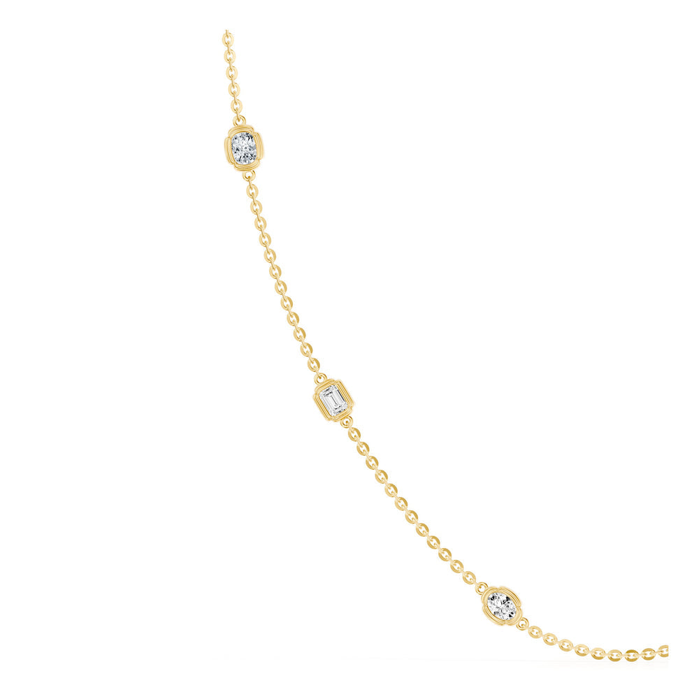 Doree By The Yard Mixed Shape Lab Diamond Necklace - view 7
