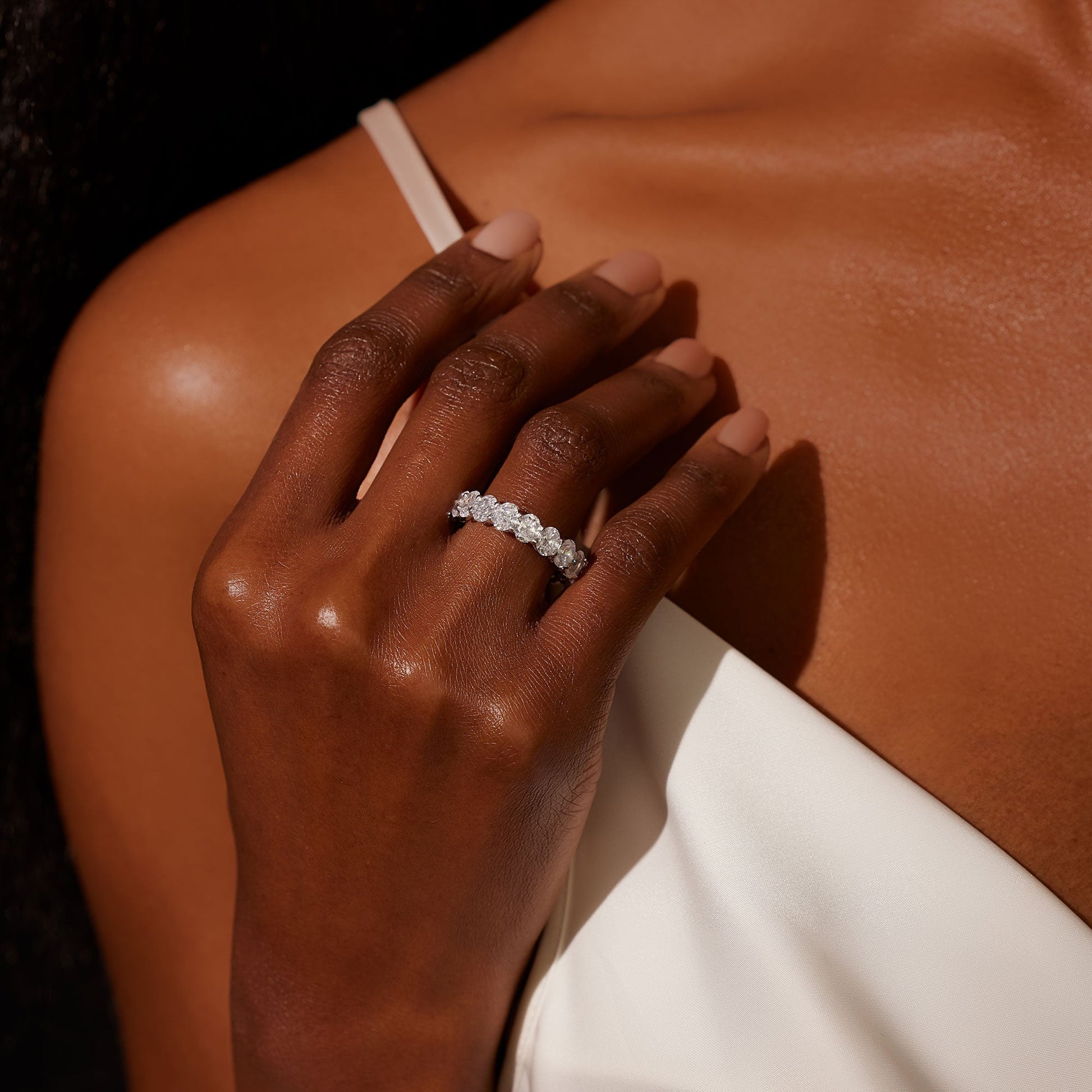 Olivia Oval Lab Diamond Eternity Band - view 7