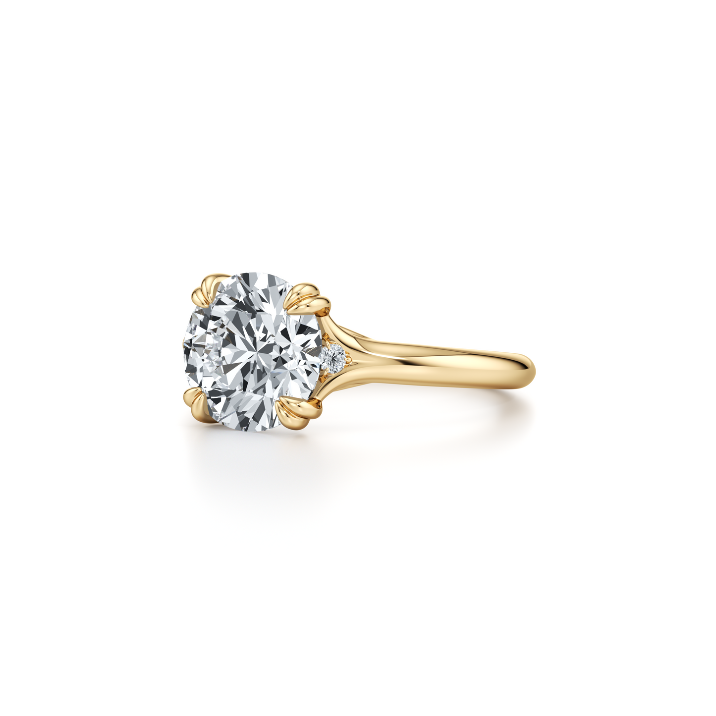 Jane Round Radiant Three Stone Lab Diamond Engagement Ring - view 7
