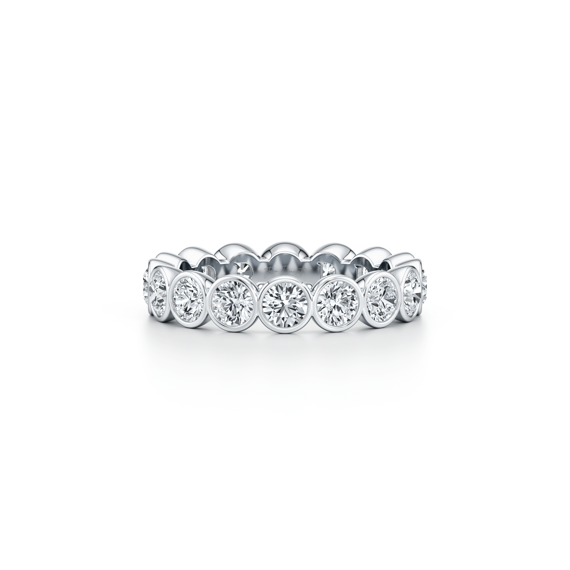 Bezel Set Round Brilliant Lab Diamond Eternity Band - view 8