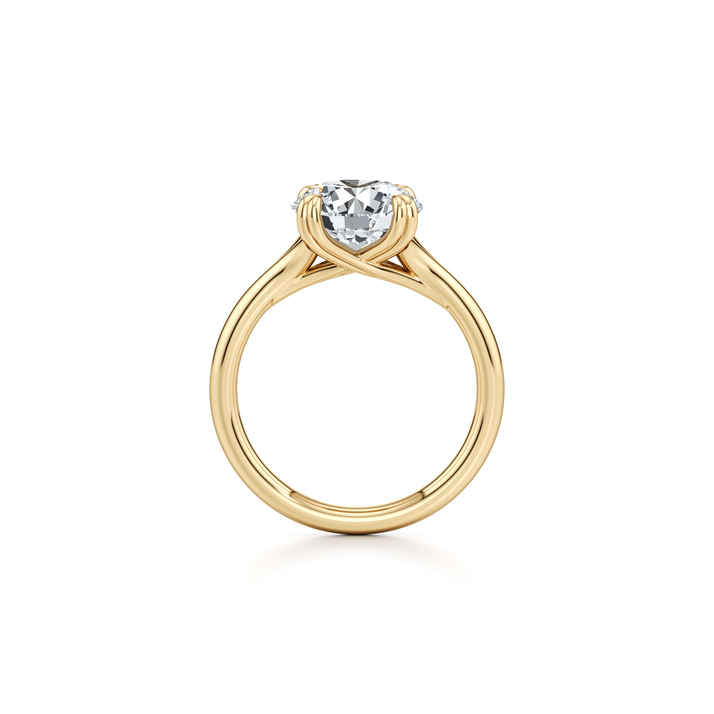 Jane Round Solitaire Lab Diamond Engagement Ring - view 8