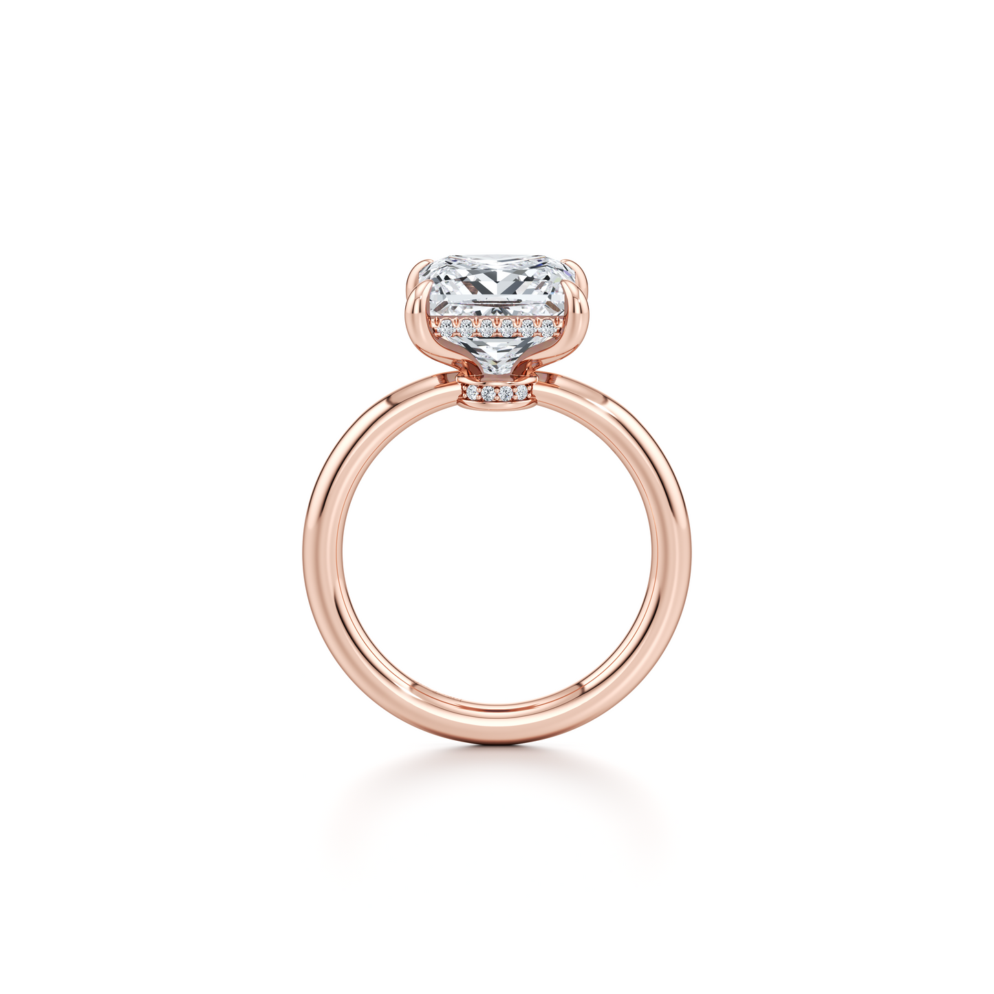 Audrey Elongated Cushion Solitaire Lab Diamond Engagement Ring - view 7