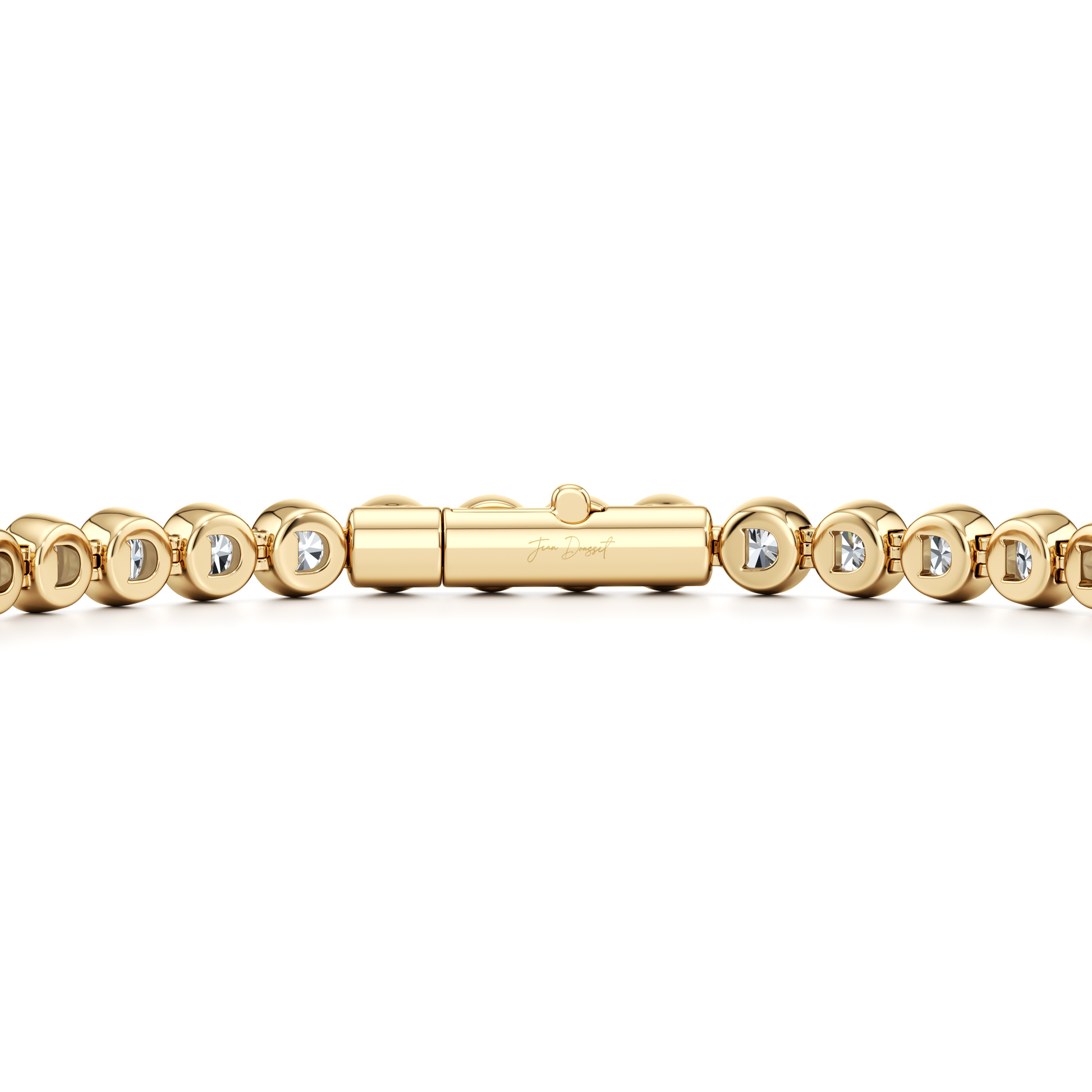 Bezel Set Round Brilliant Lab Diamond Tennis Bracelet - view 8