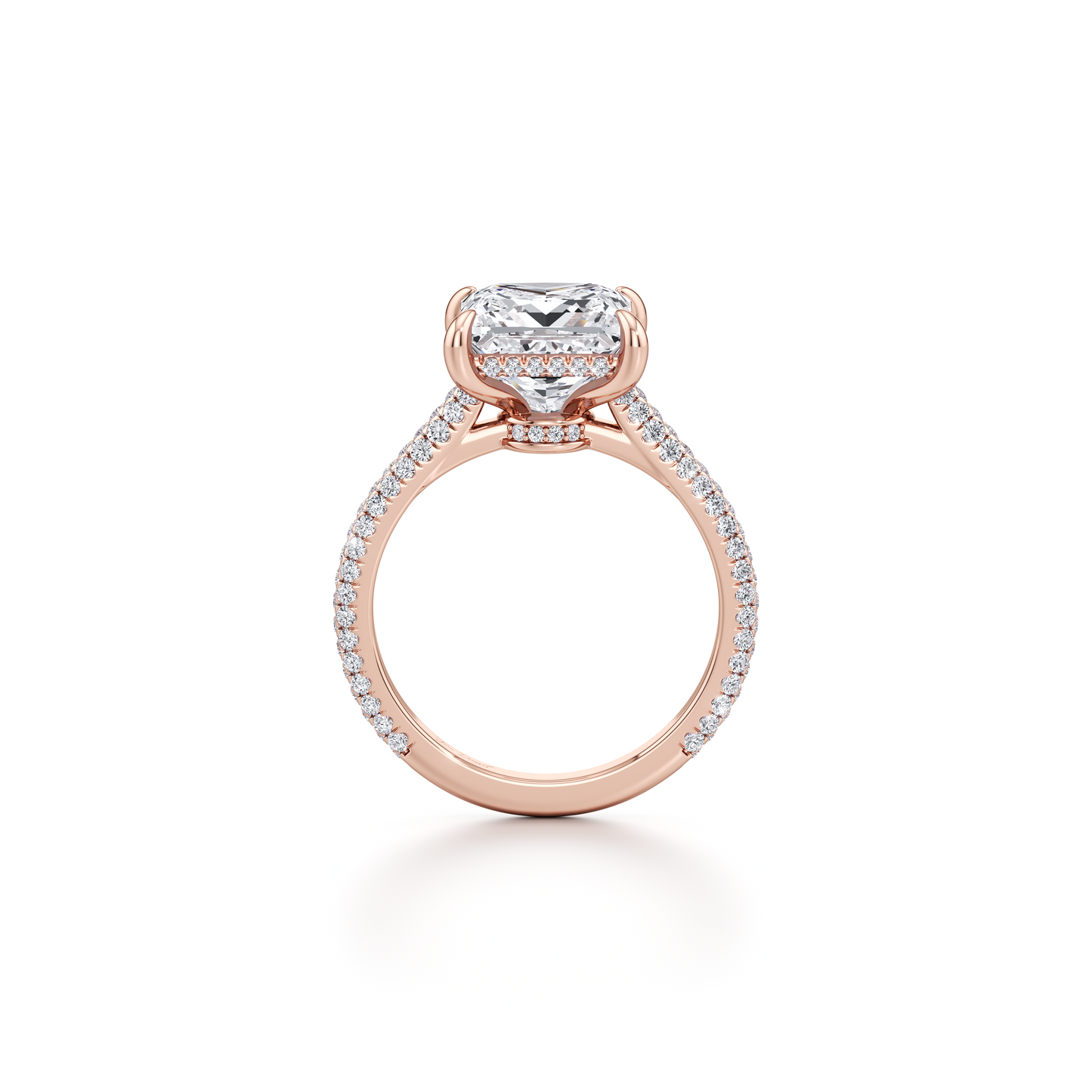 Chelsea Pear Solitaire Lab Diamond Engagement Ring - view 6