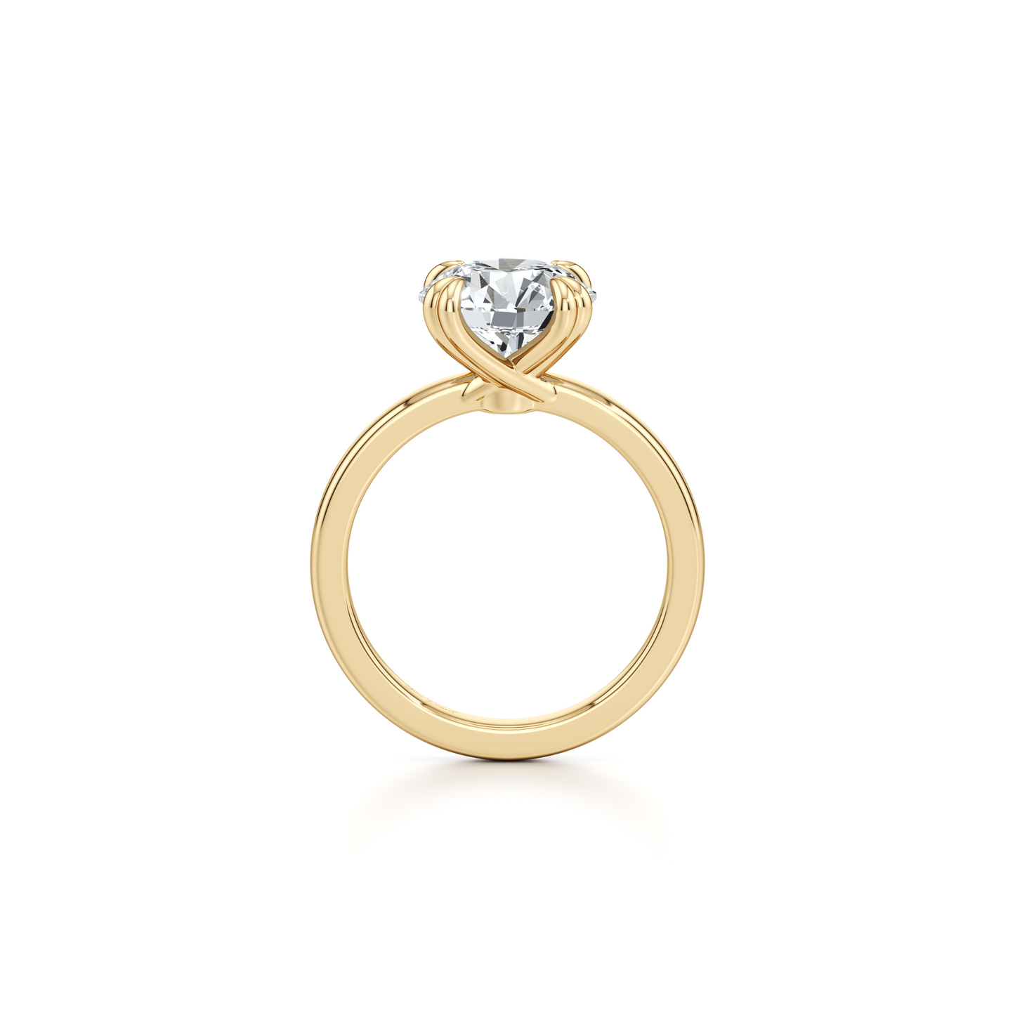 Hayden Signature Emerald Solitaire Lab Diamond Engagement Ring - view 12