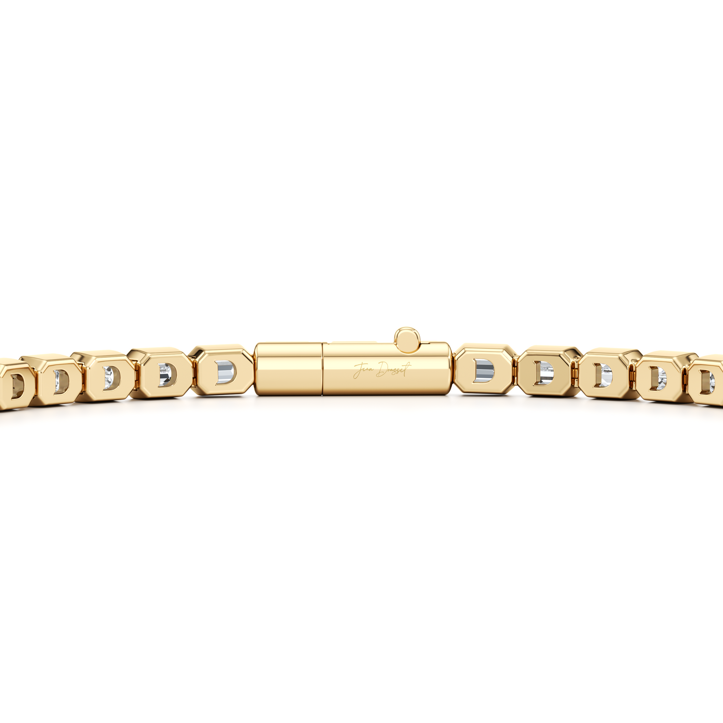 Bezel Set Emerald Lab Diamond Tennis Bracelet - view 8