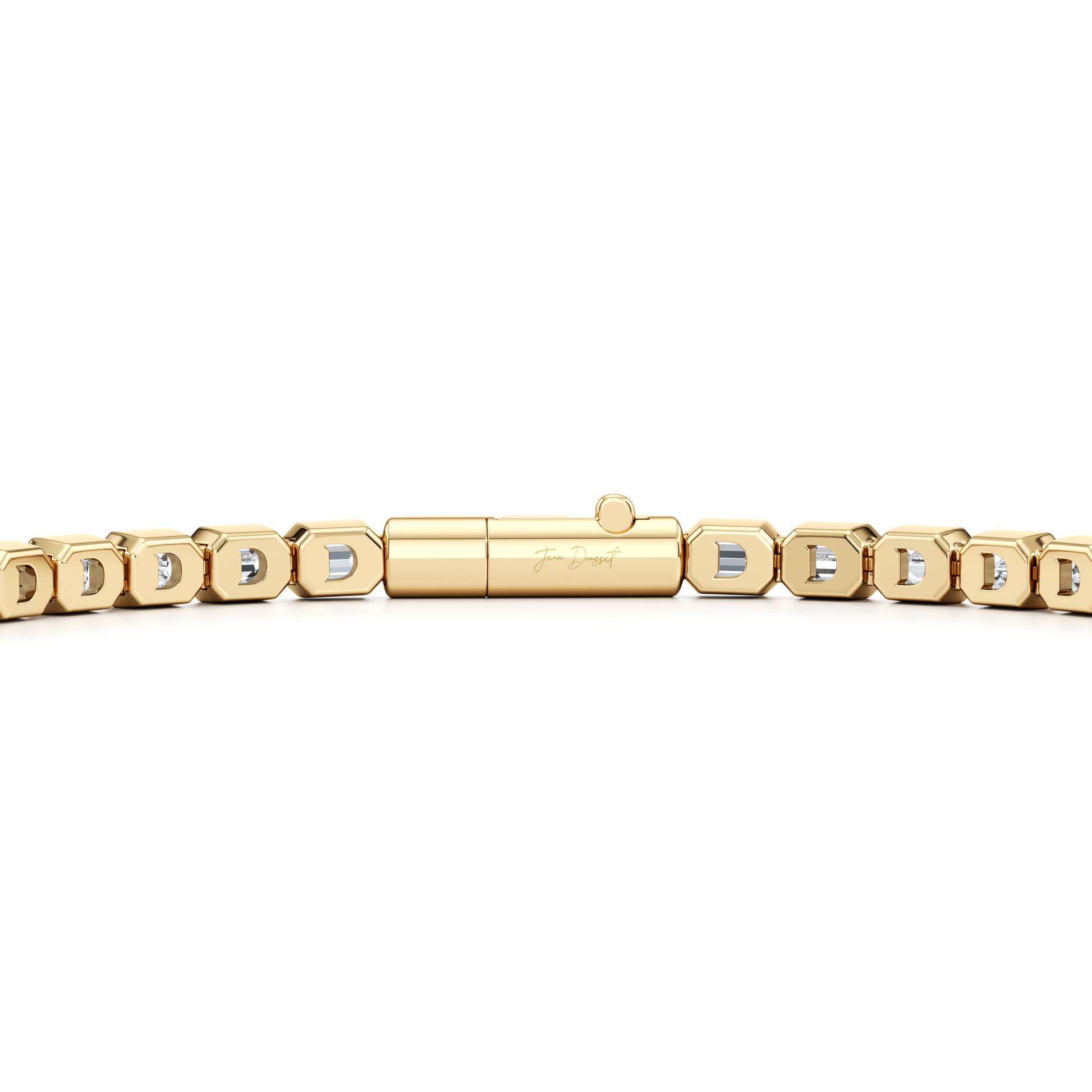 Bezel Set Emerald Lab Diamond Tennis Bracelet - view 8