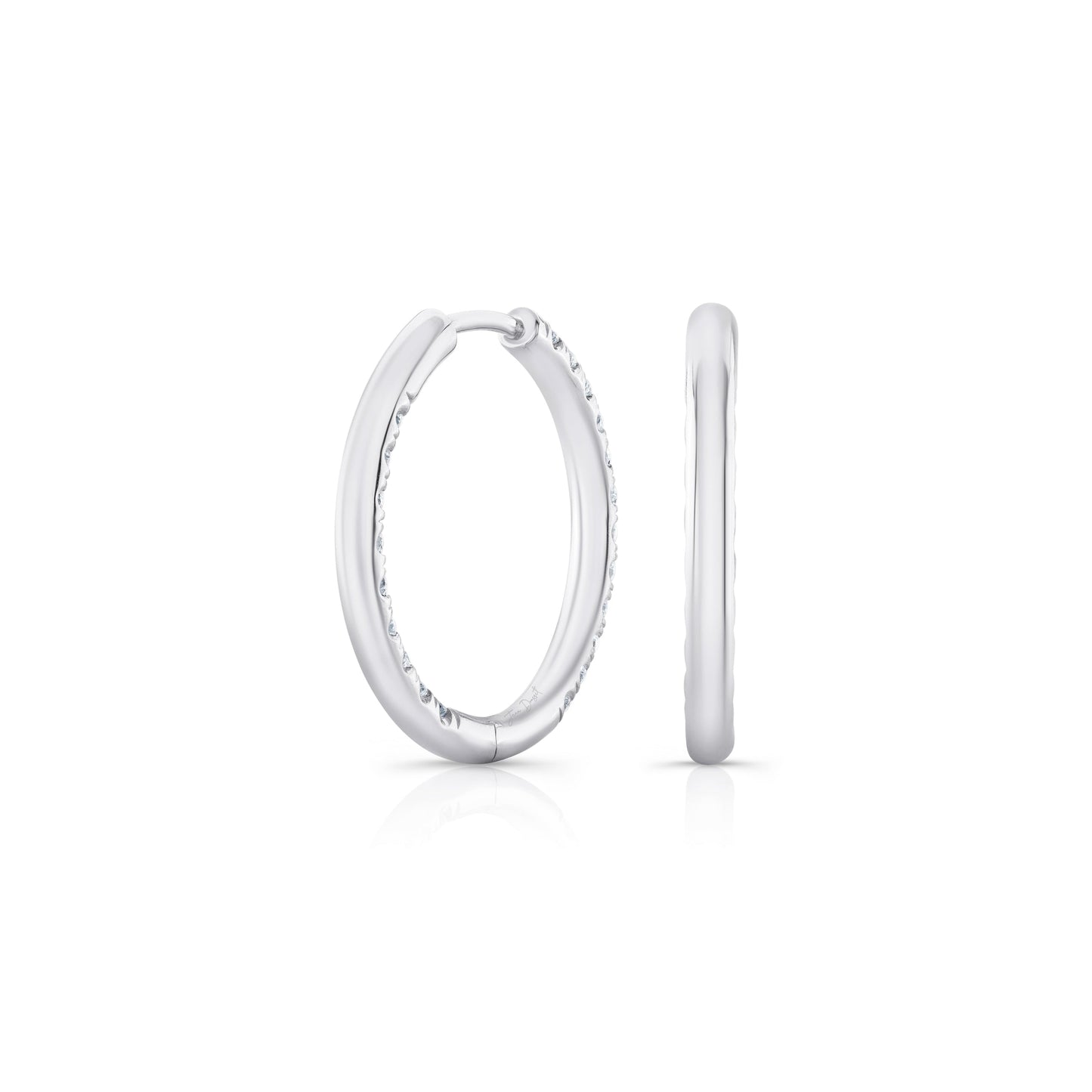 Audrey Inside Out Lab Diamond Pave Hoops - view 8