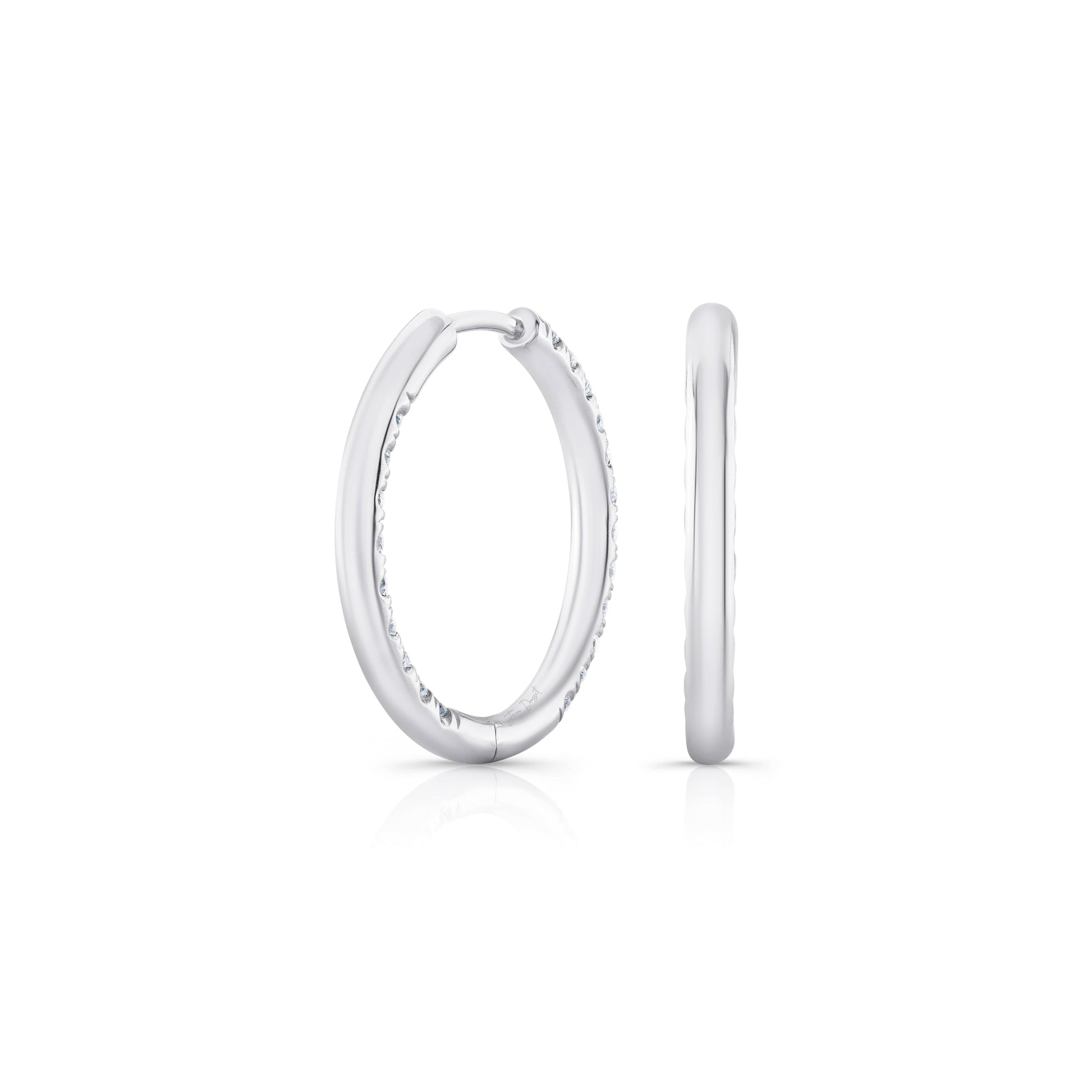 Audrey Inside Out Lab Diamond Pave Hoops - view 8
