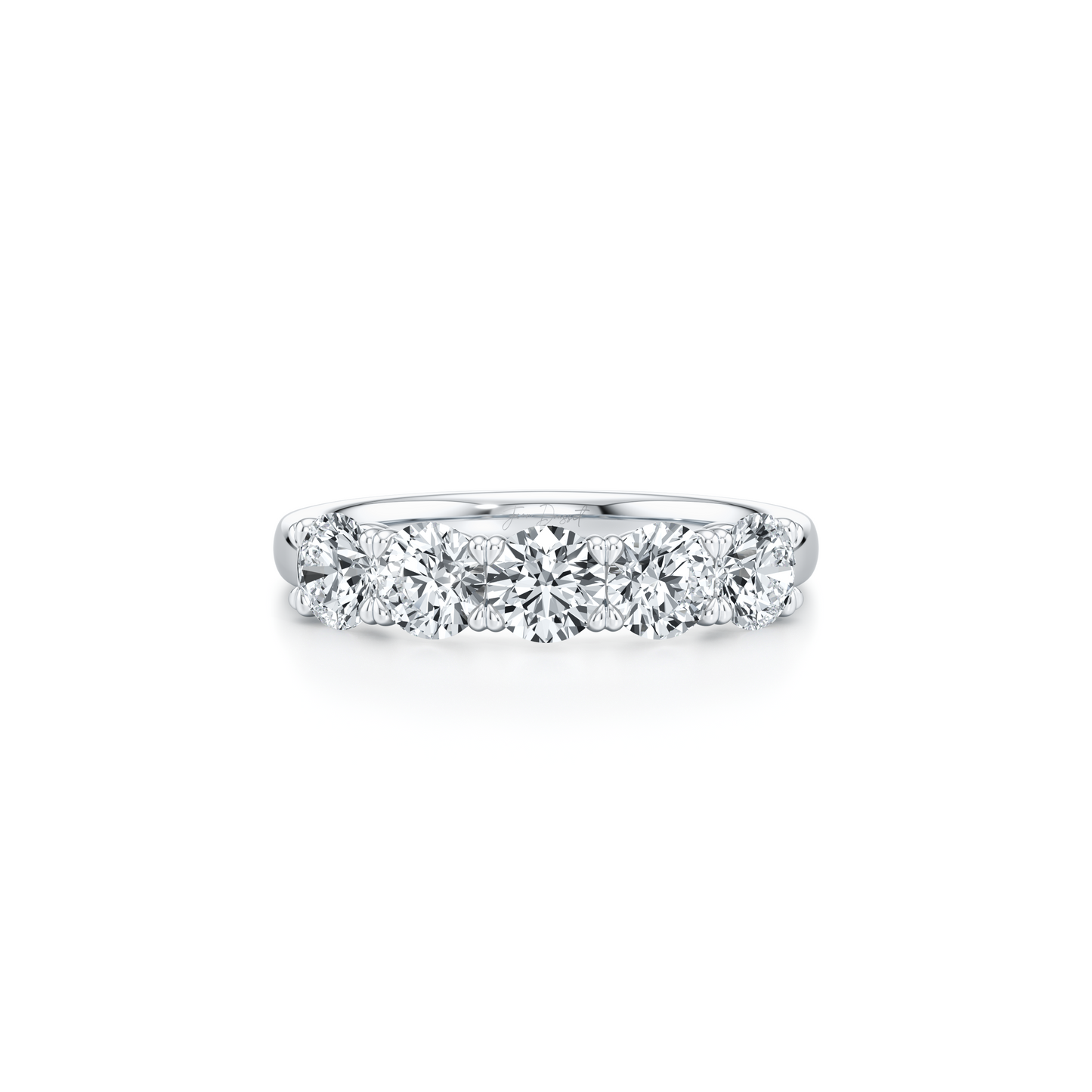 Elle 5-Stone Round Brilliant Lab Diamond Band - view 8