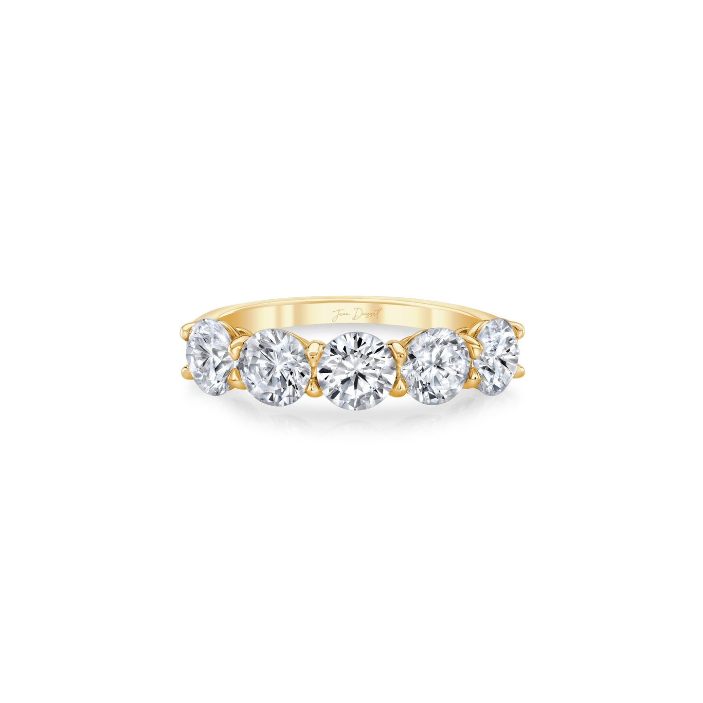 Olivia 5-Stone Round Brilliant Lab Diamond Band - view 8