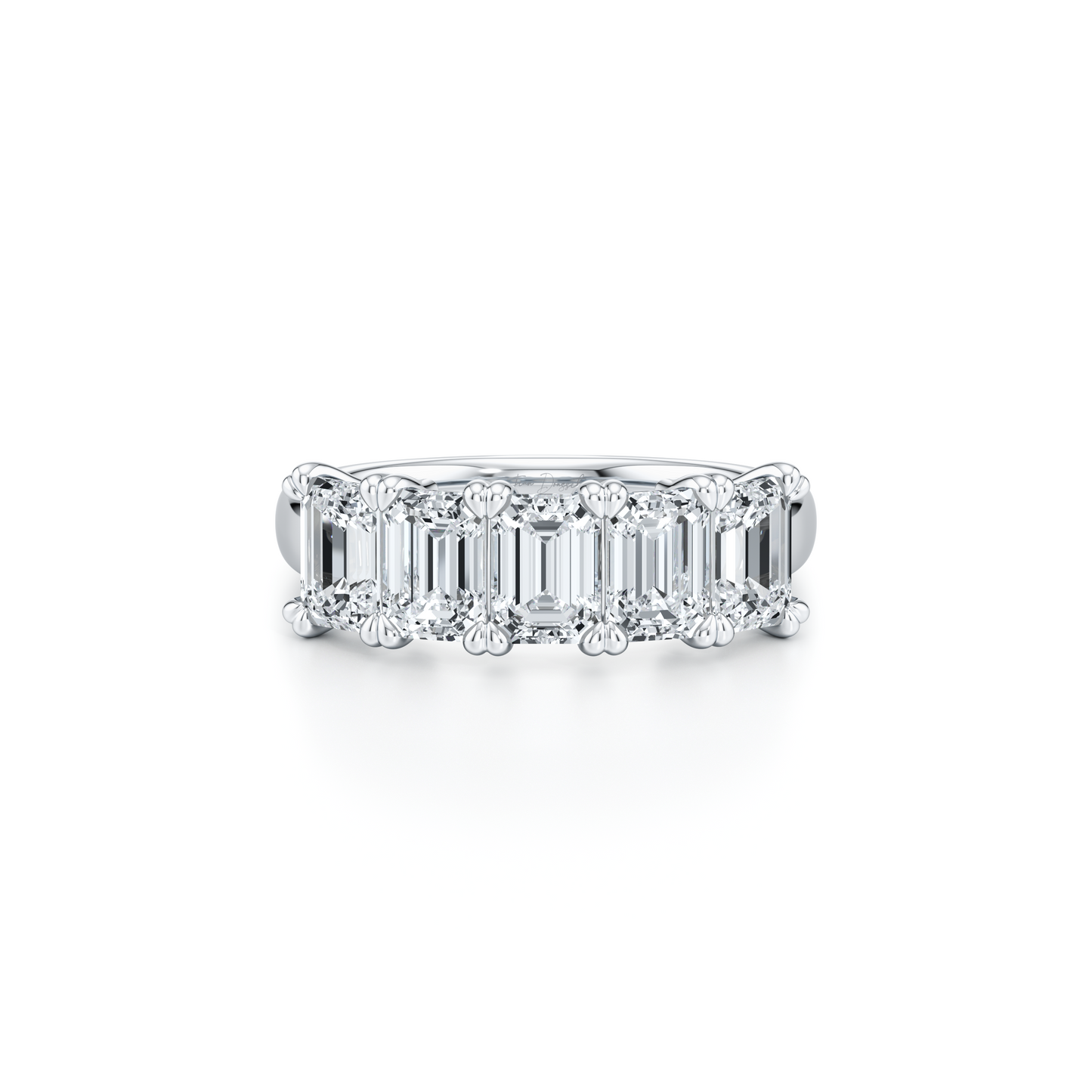 Elle 5-Stone Emerald Lab Diamond Band - view 8