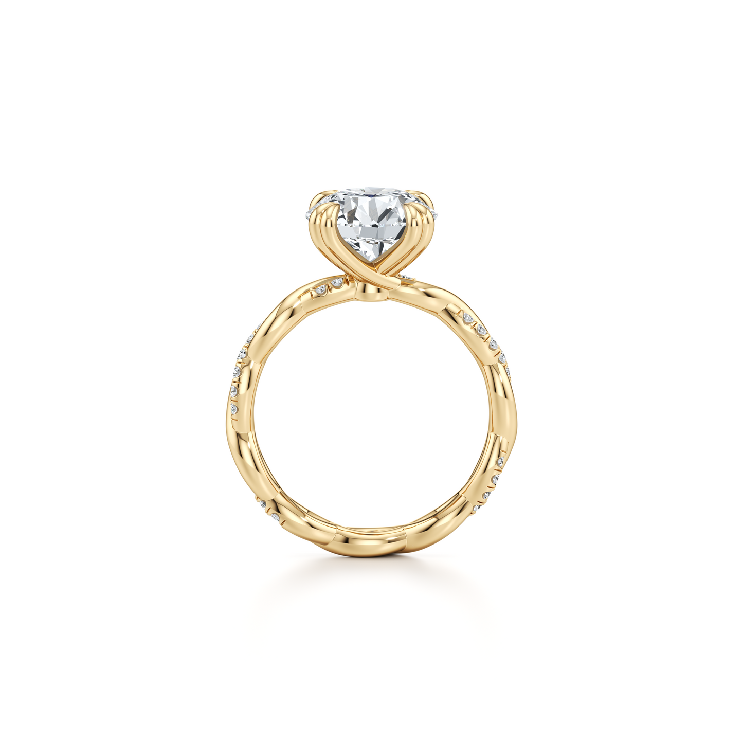 Ivy Pear Solitaire Lab Diamond Engagement Ring - view 6