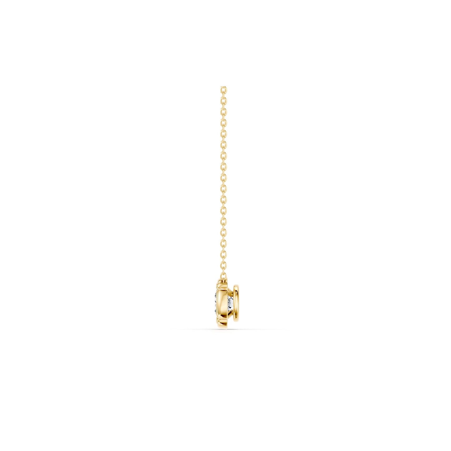 Doree Lab Diamond Pave Round Pendant - view 8