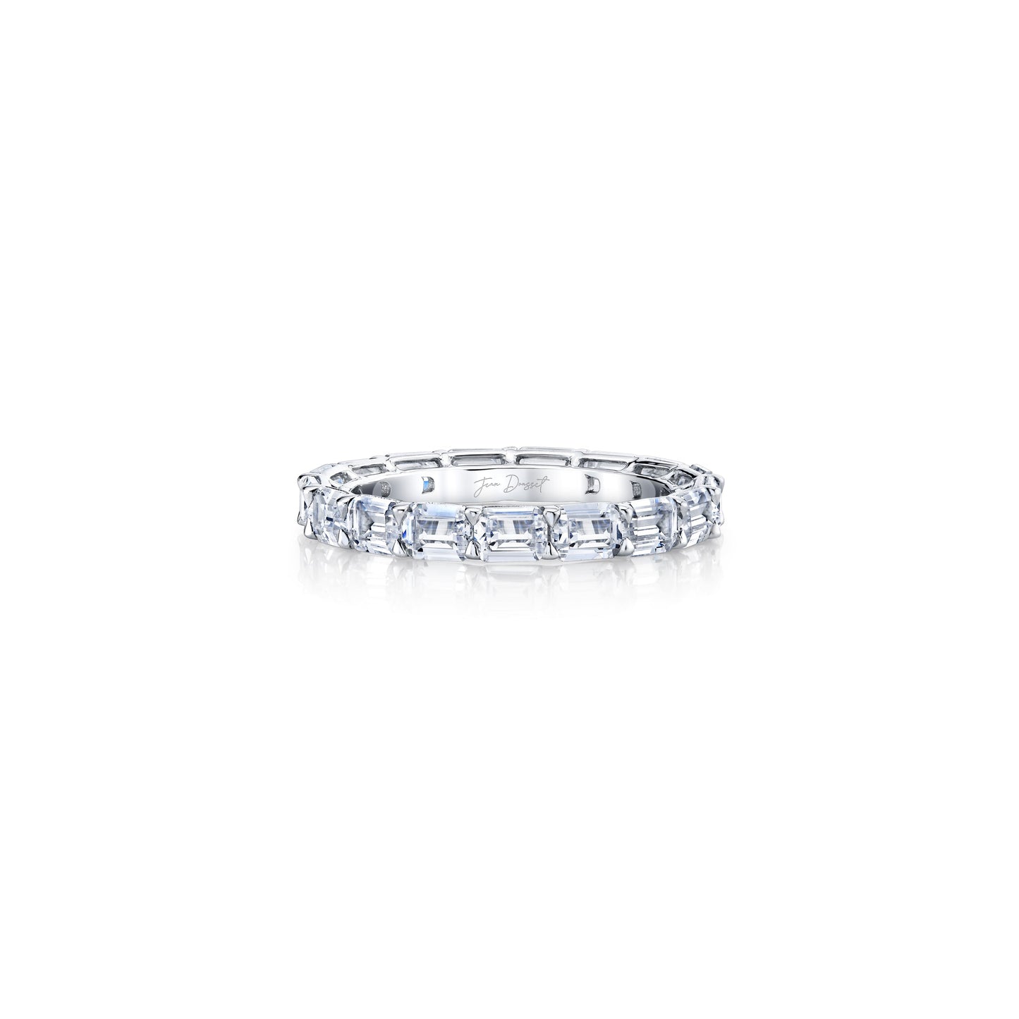 Olivia East-West Emerald Lab Diamond Eternity Band - view 8