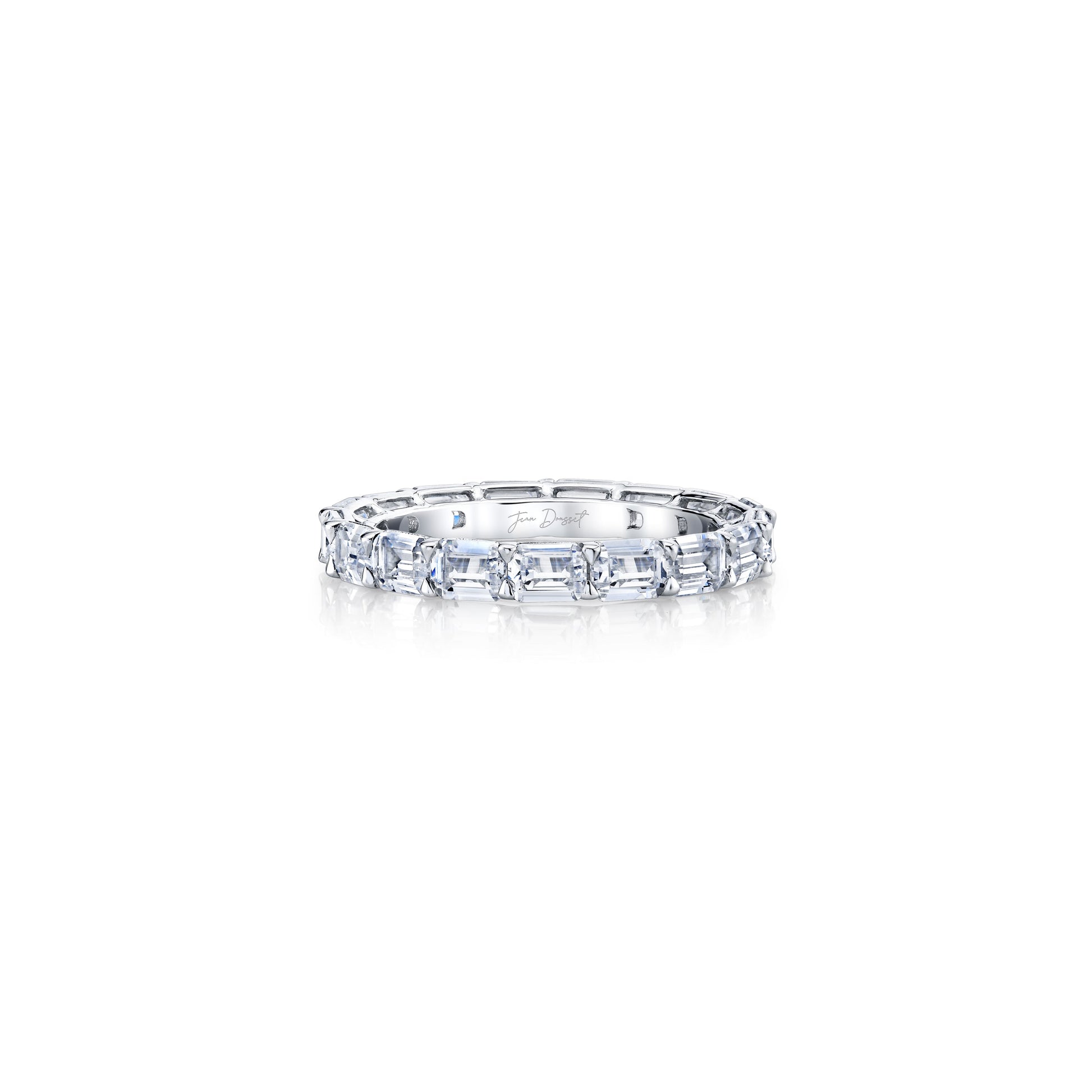 Olivia East-West Emerald Lab Diamond Eternity Band - view 8