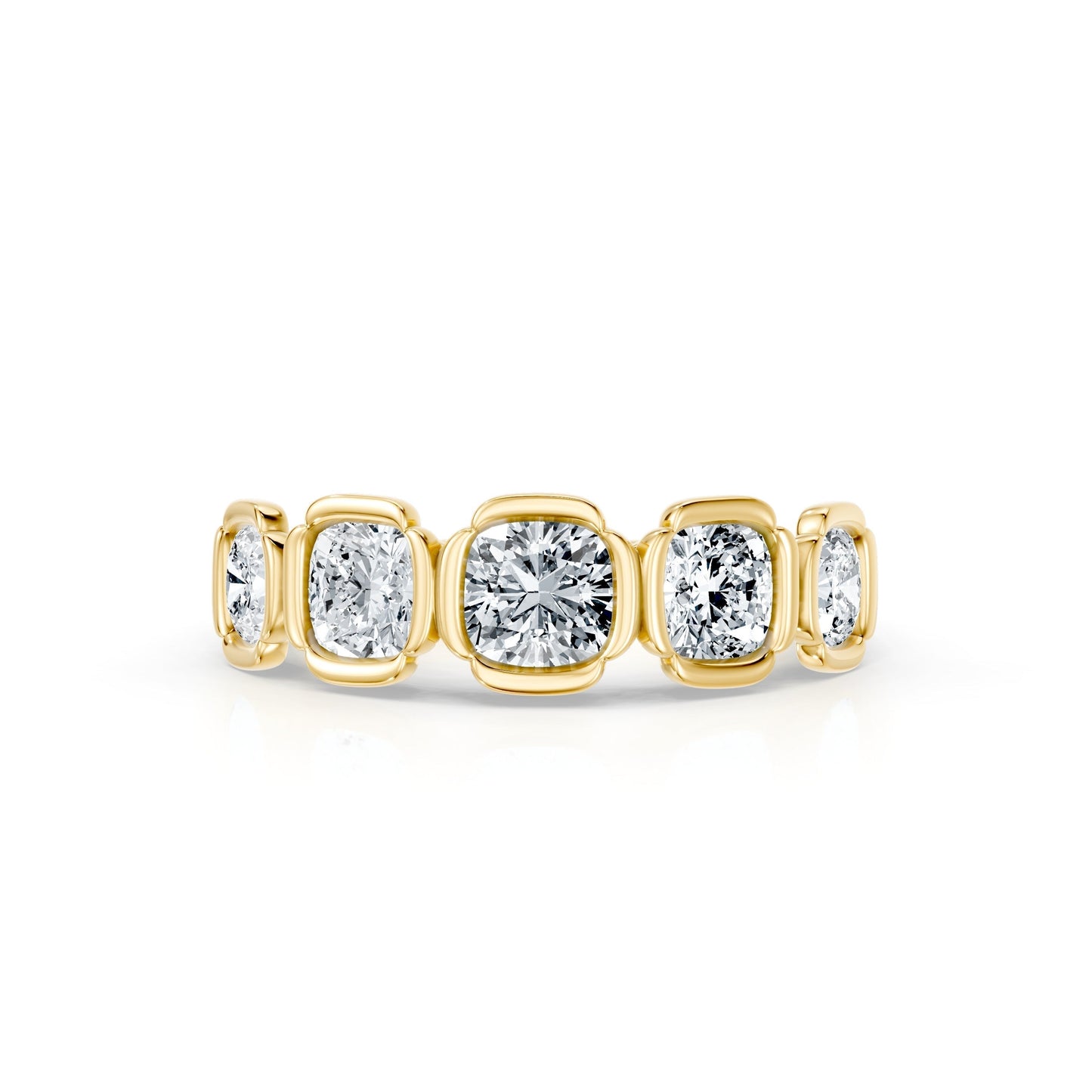 Doree 5-Stone Lab Diamond Cushion Band - view 8