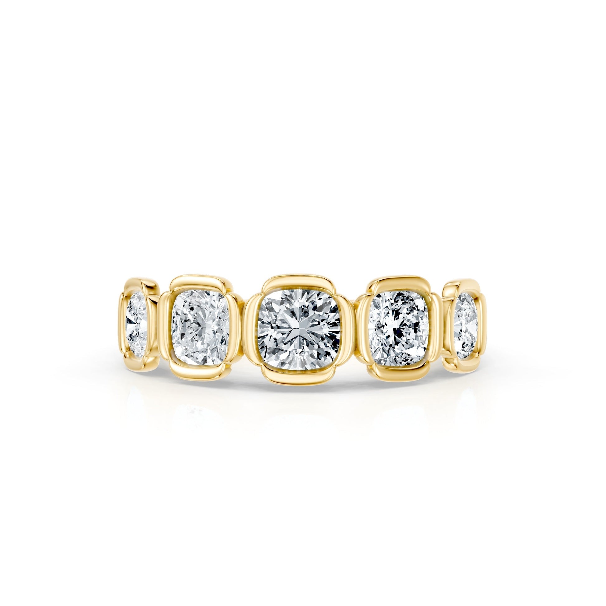 Doree 5-Stone Lab Diamond Cushion Band - view 8