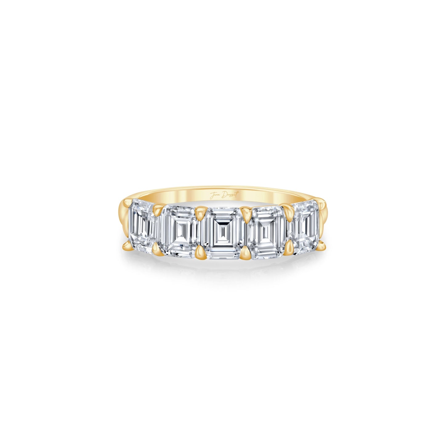Olivia 5-Stone Emerald Lab Diamond Band - view 8