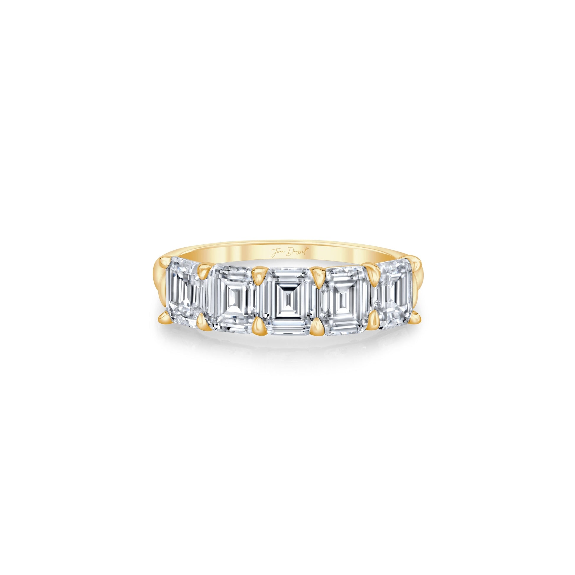 Olivia 5-Stone Emerald Lab Diamond Band - view 8