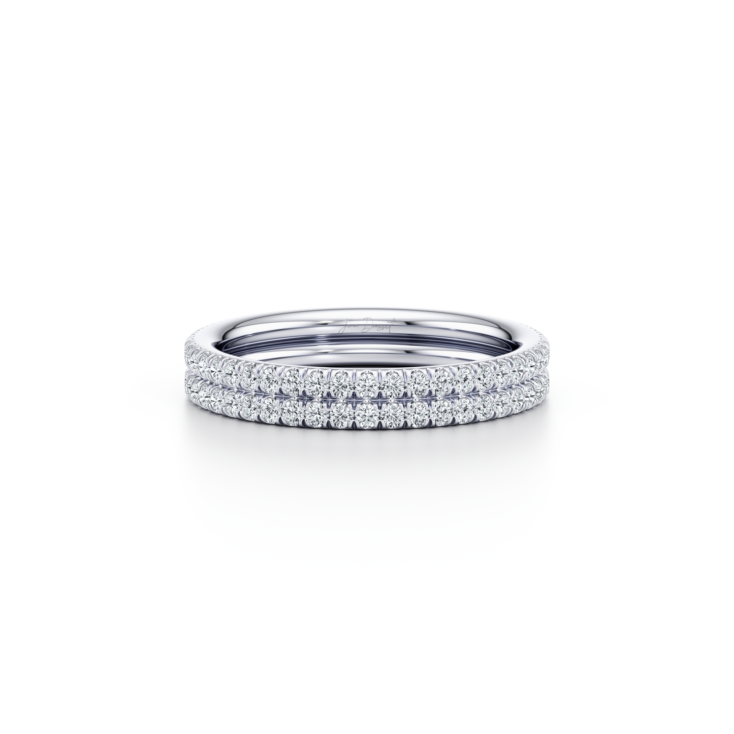Elle Dual Pave Lab Diamond Band - view 8