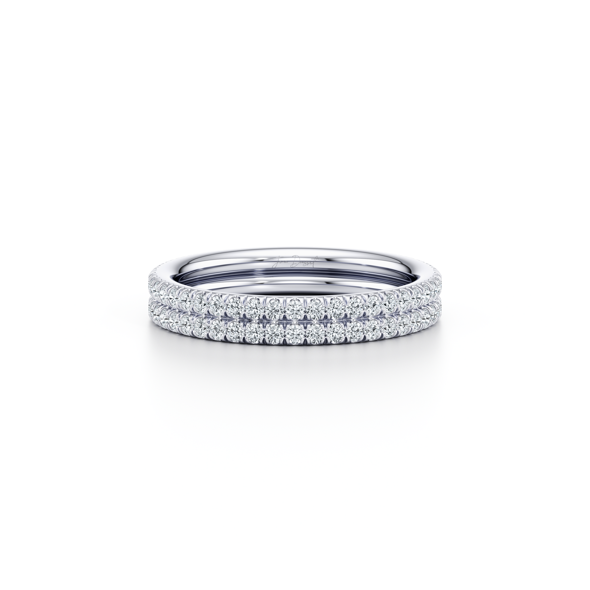 Elle Dual Pave Lab Diamond Band - view 8