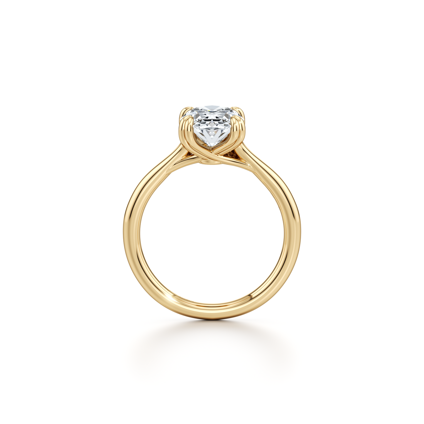 Elle Princess Solitaire Lab Diamond Engagement Ring - view 6