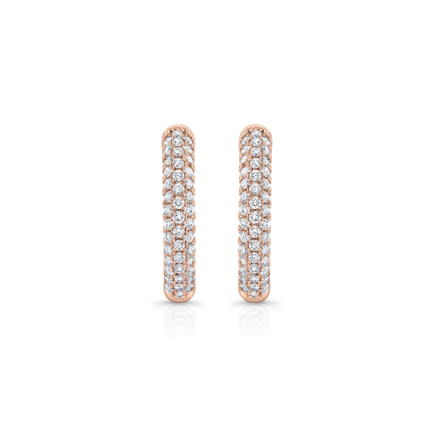 Chelsea Inside Out Lab Diamond Pave Hoops - view 8