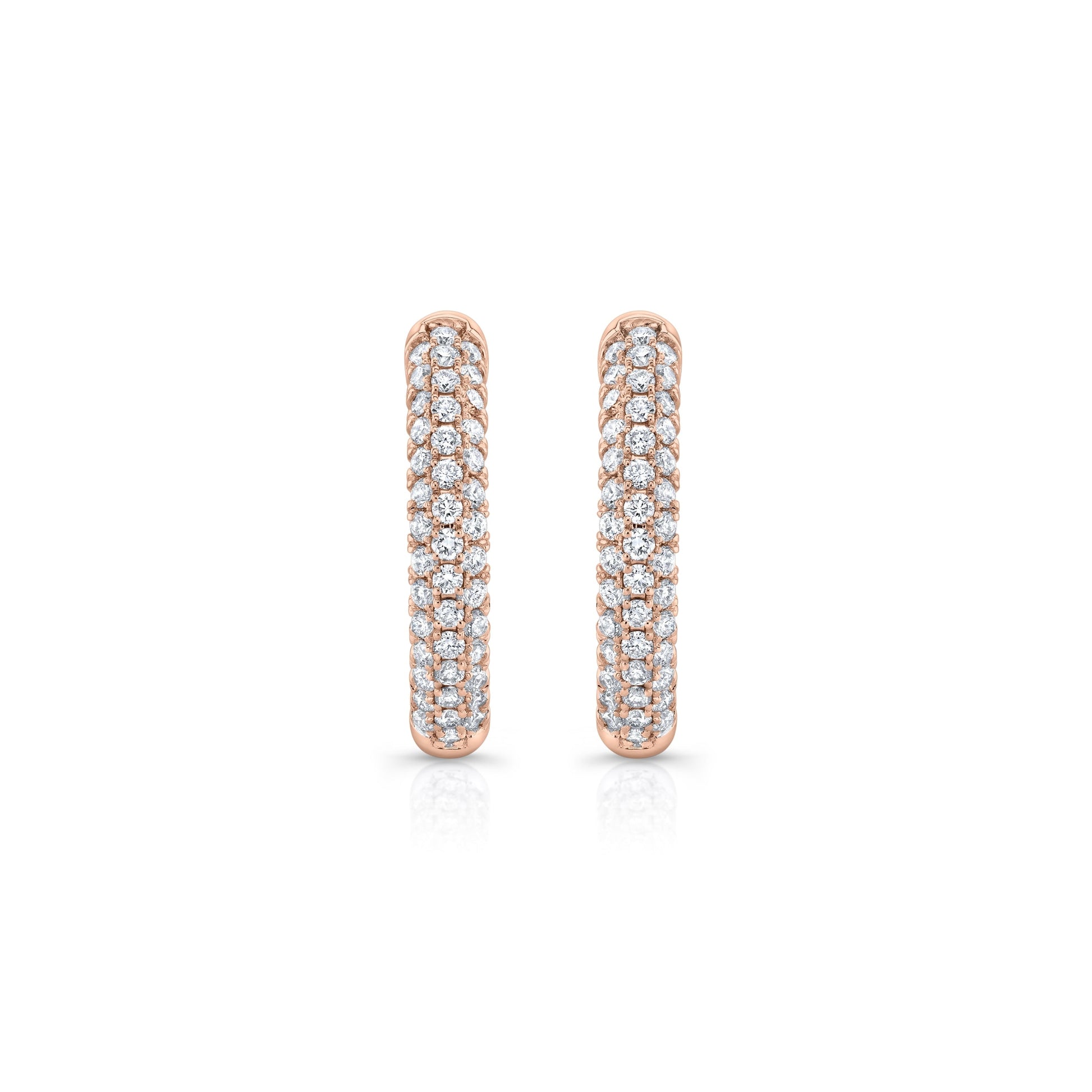 Chelsea Inside Out Lab Diamond Pave Hoops - view 8
