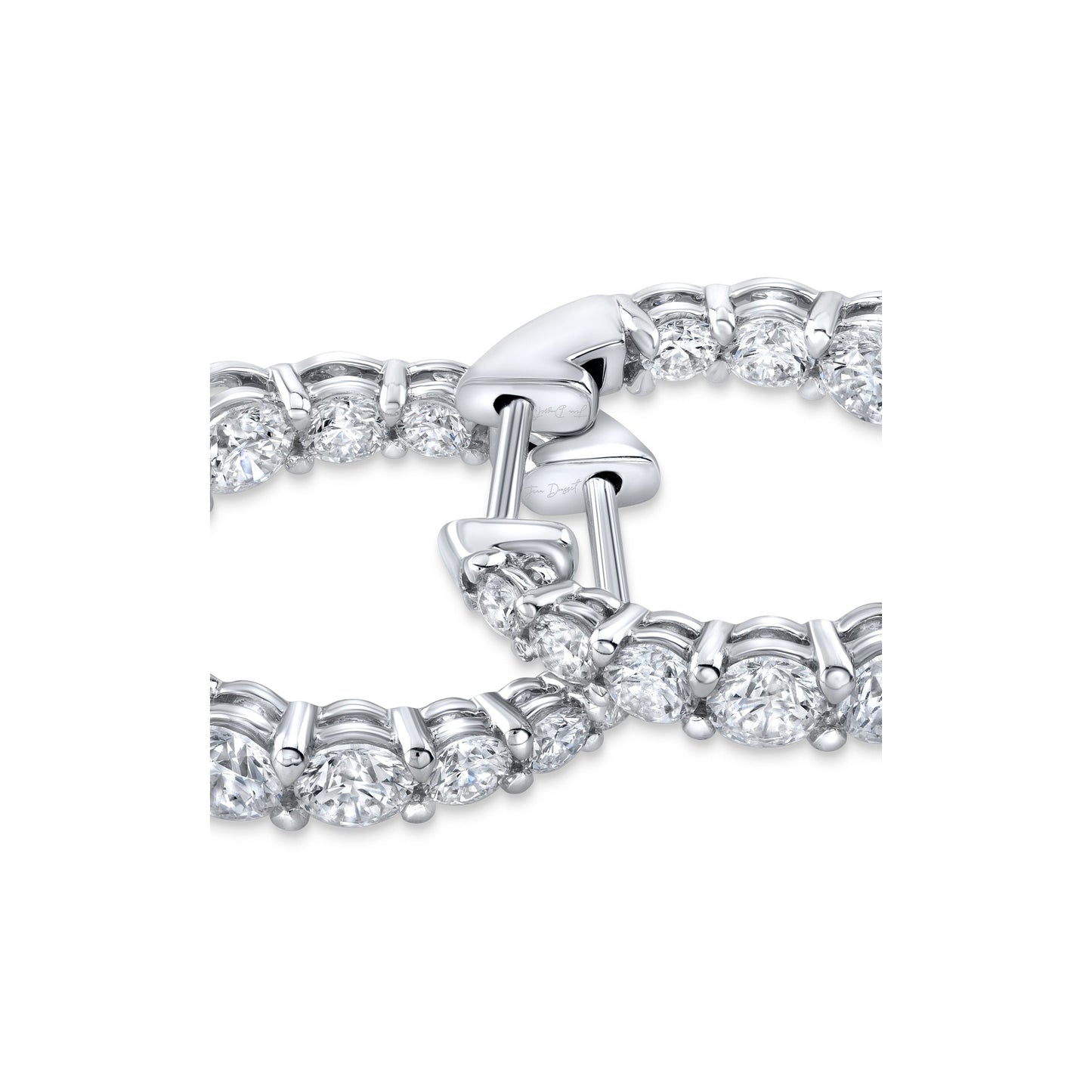 Olivia Lab Diamond Graduated Hoops - view 8