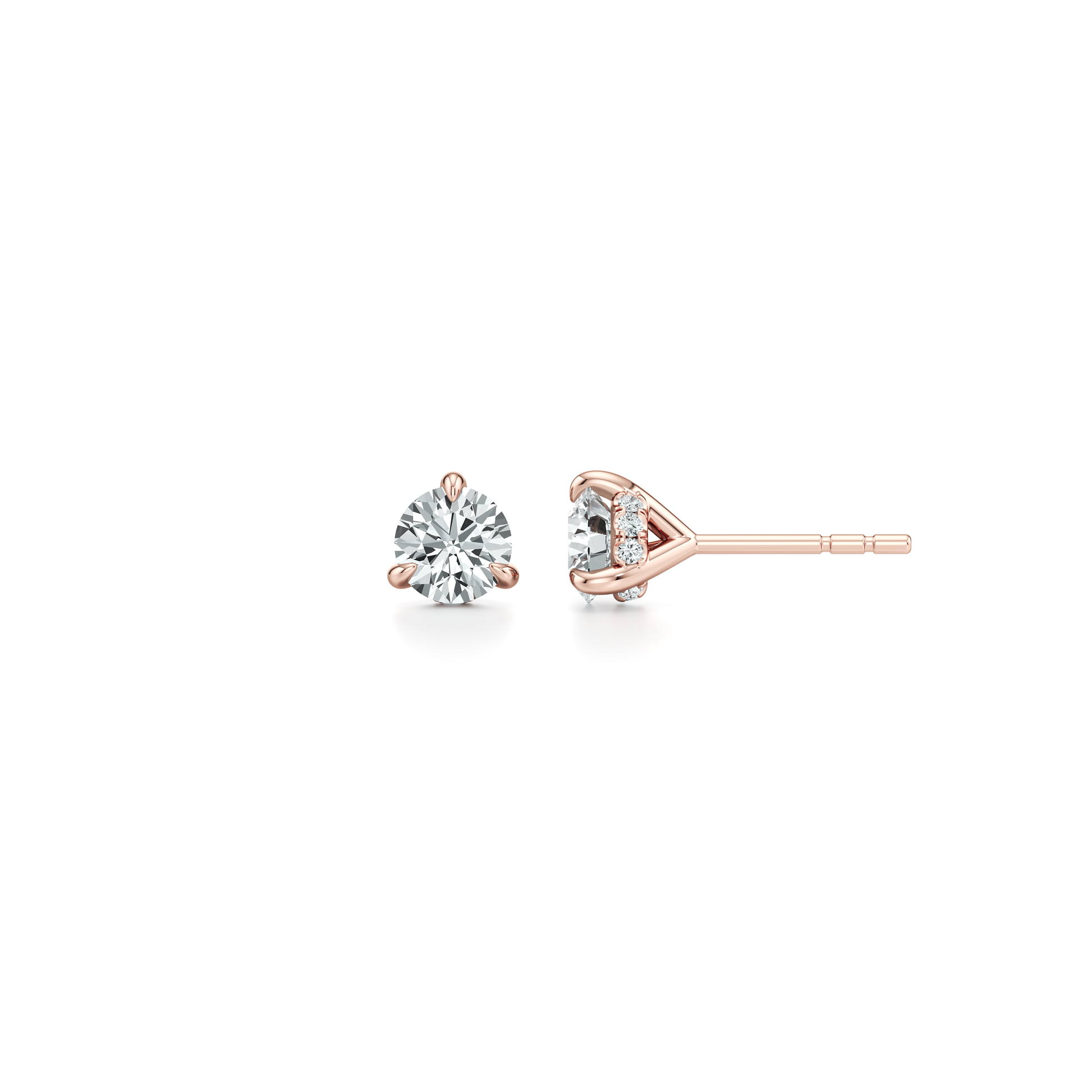 Chelsea Lab Diamond Round Brilliant Martini Studs - view 8